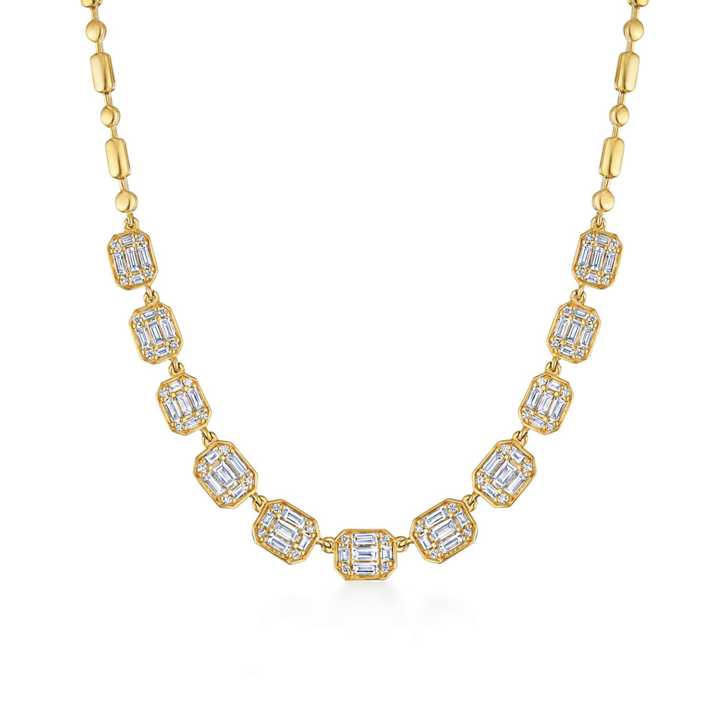 Sunburst Demi-Necklace with Diamonds