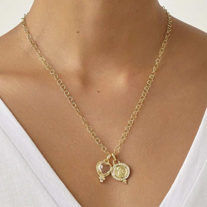 Small Diamond Pavé Angel Pendant