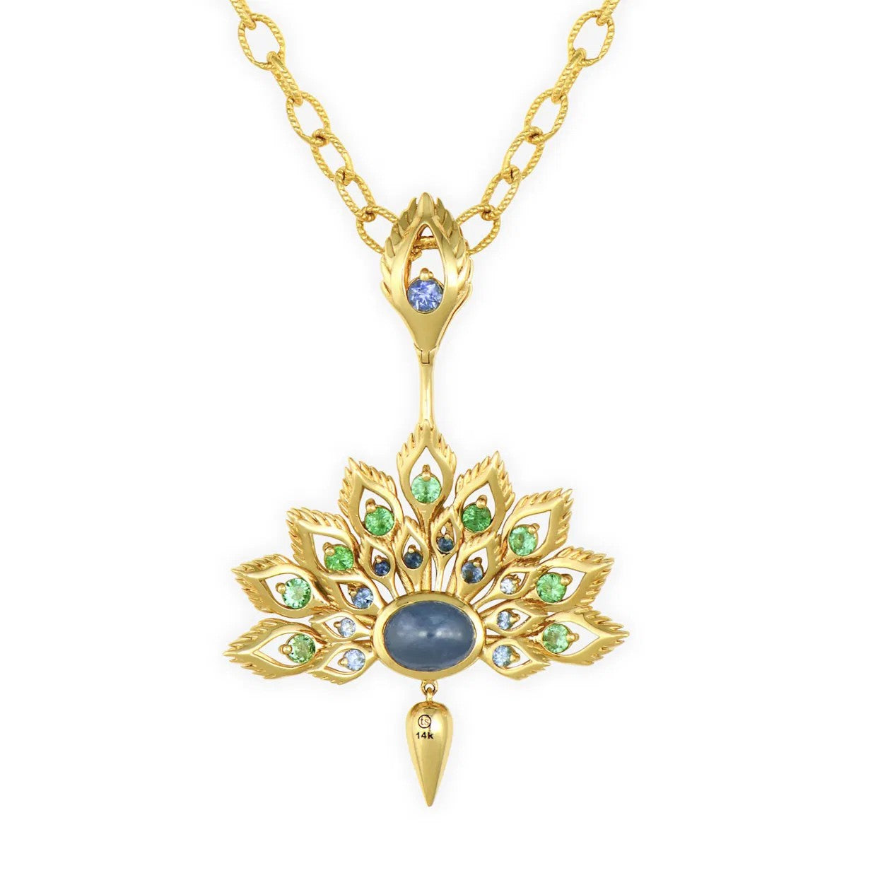 Radiant Peacock Fan Pendant