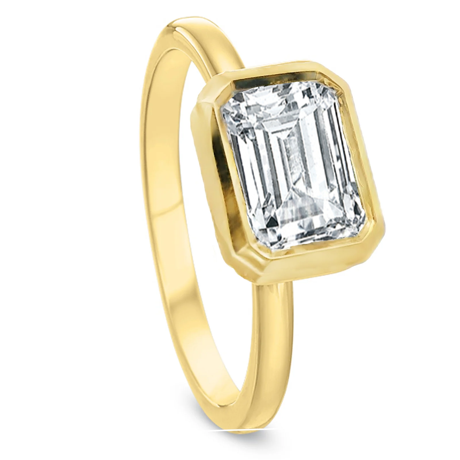 New Aire Solitaire East/West Bezeled Mounting