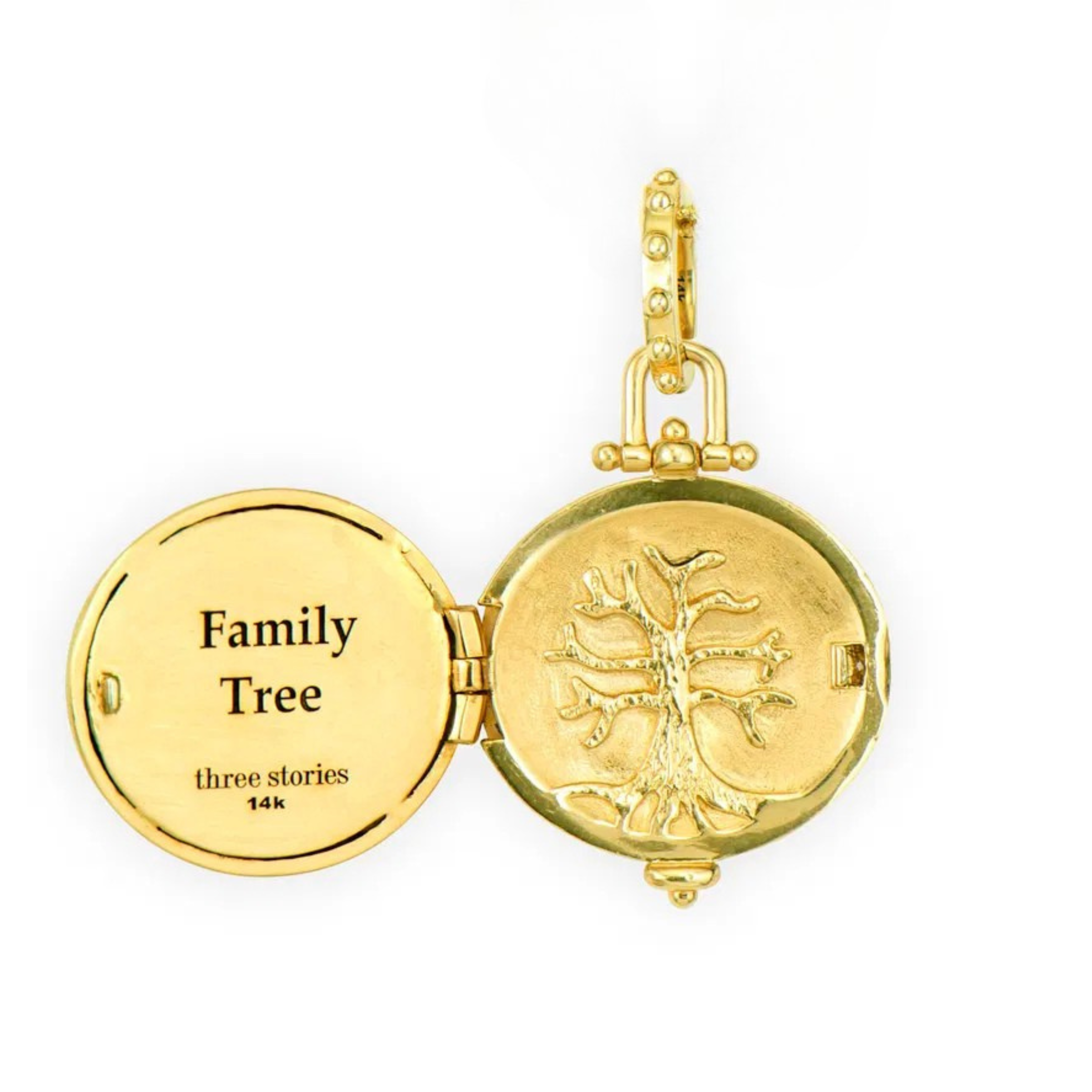 Family Tree Azurite Locket Pendant