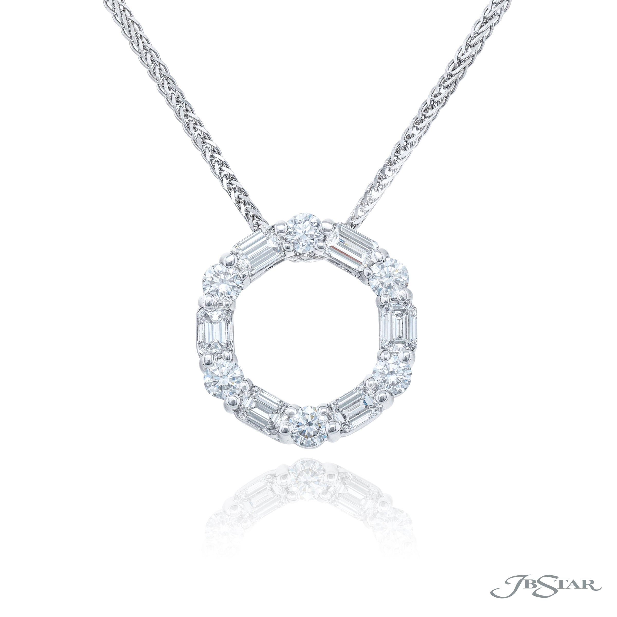 Diamond Circle Pendant Necklace