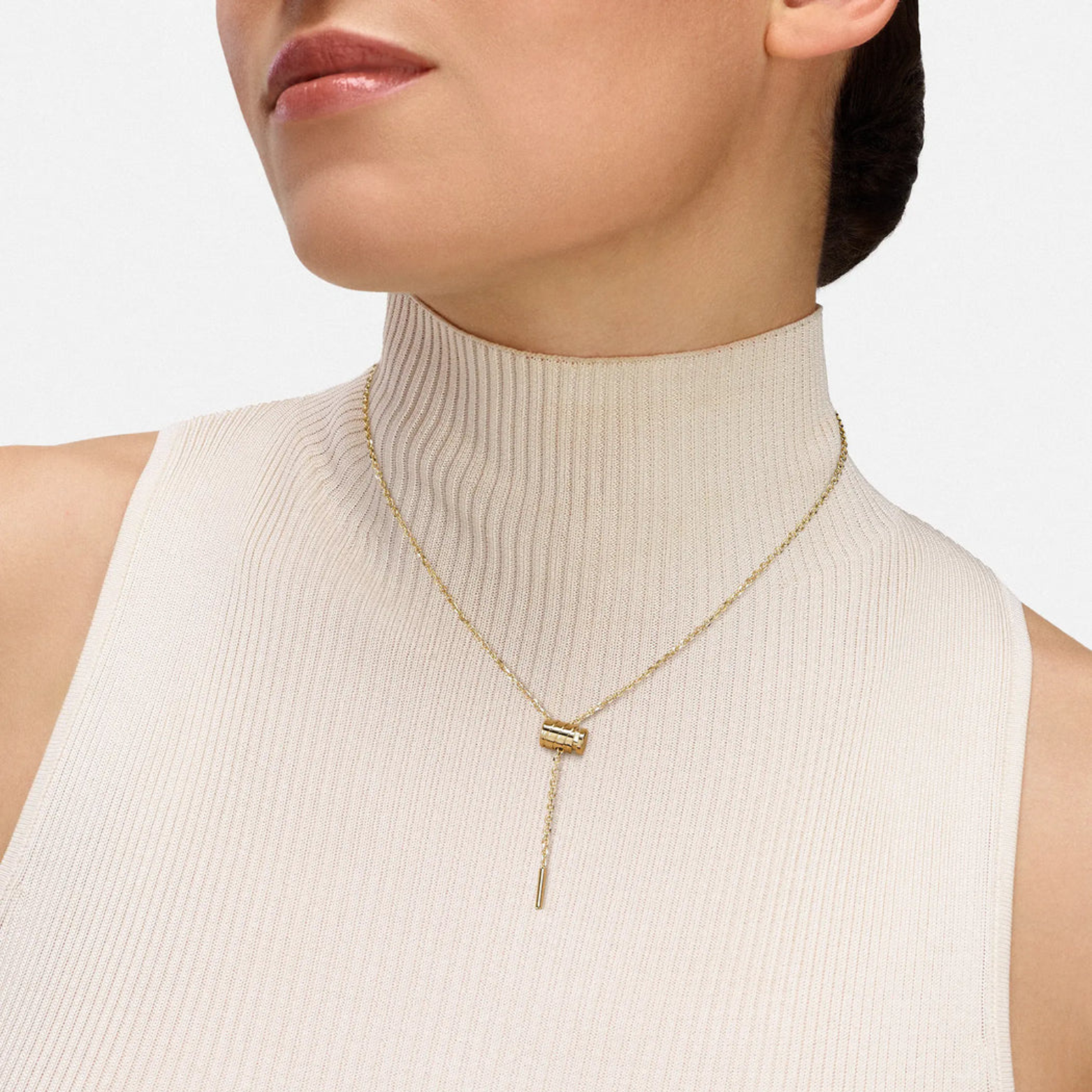 Gold Mini Latch Pendant Necklace