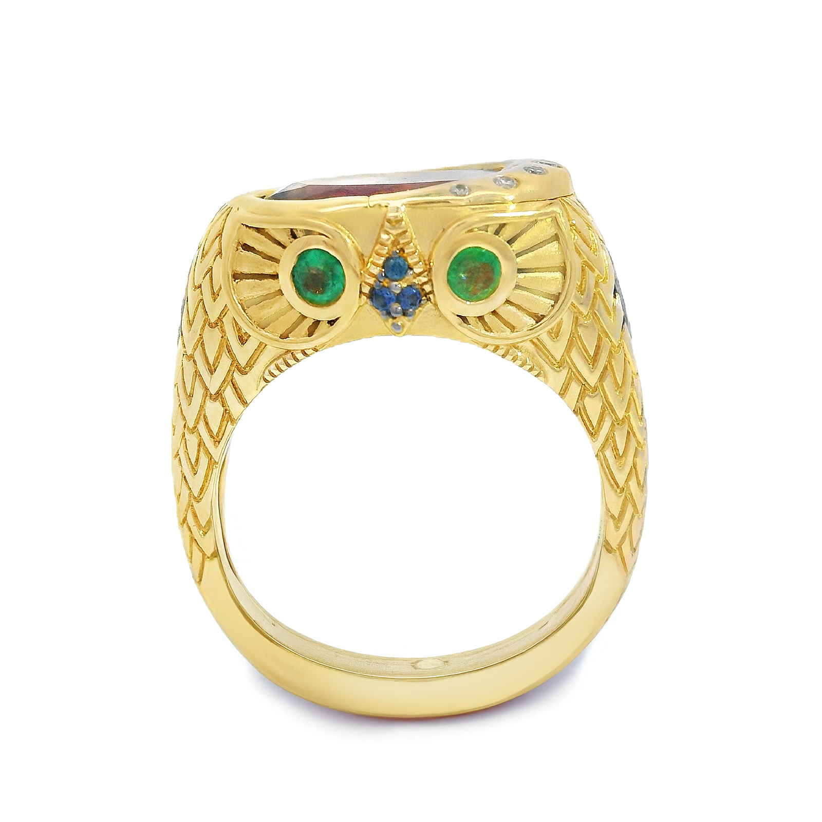Double Sides Night Owl Ring