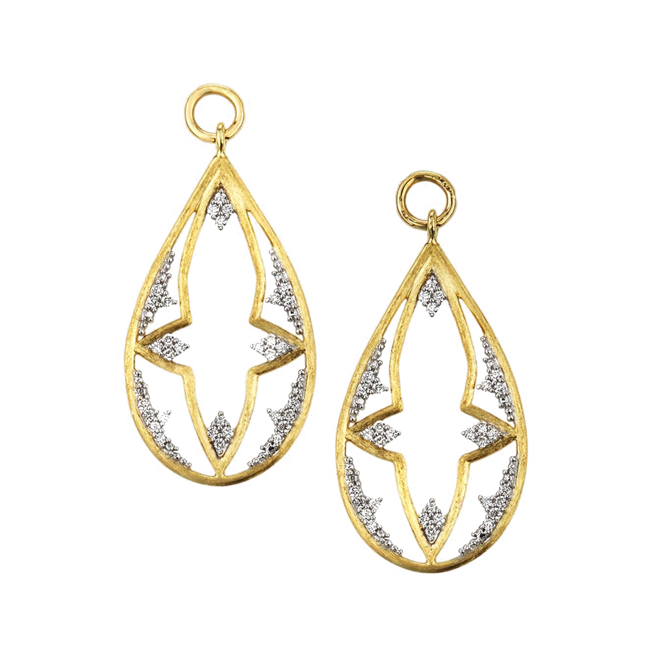 Provence Open Flower Teardrop Earring Charms