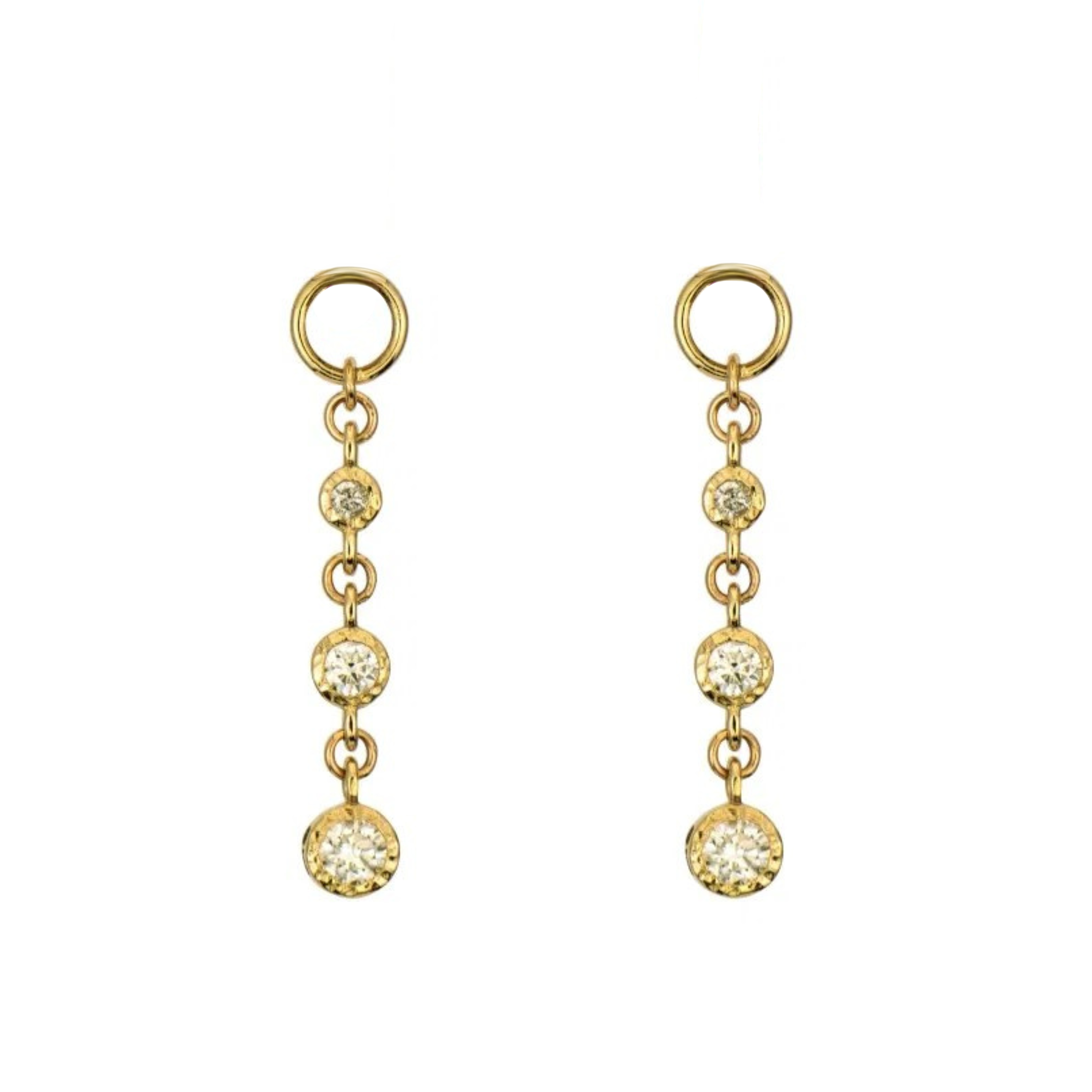 Classic Hammered Bezel Charms