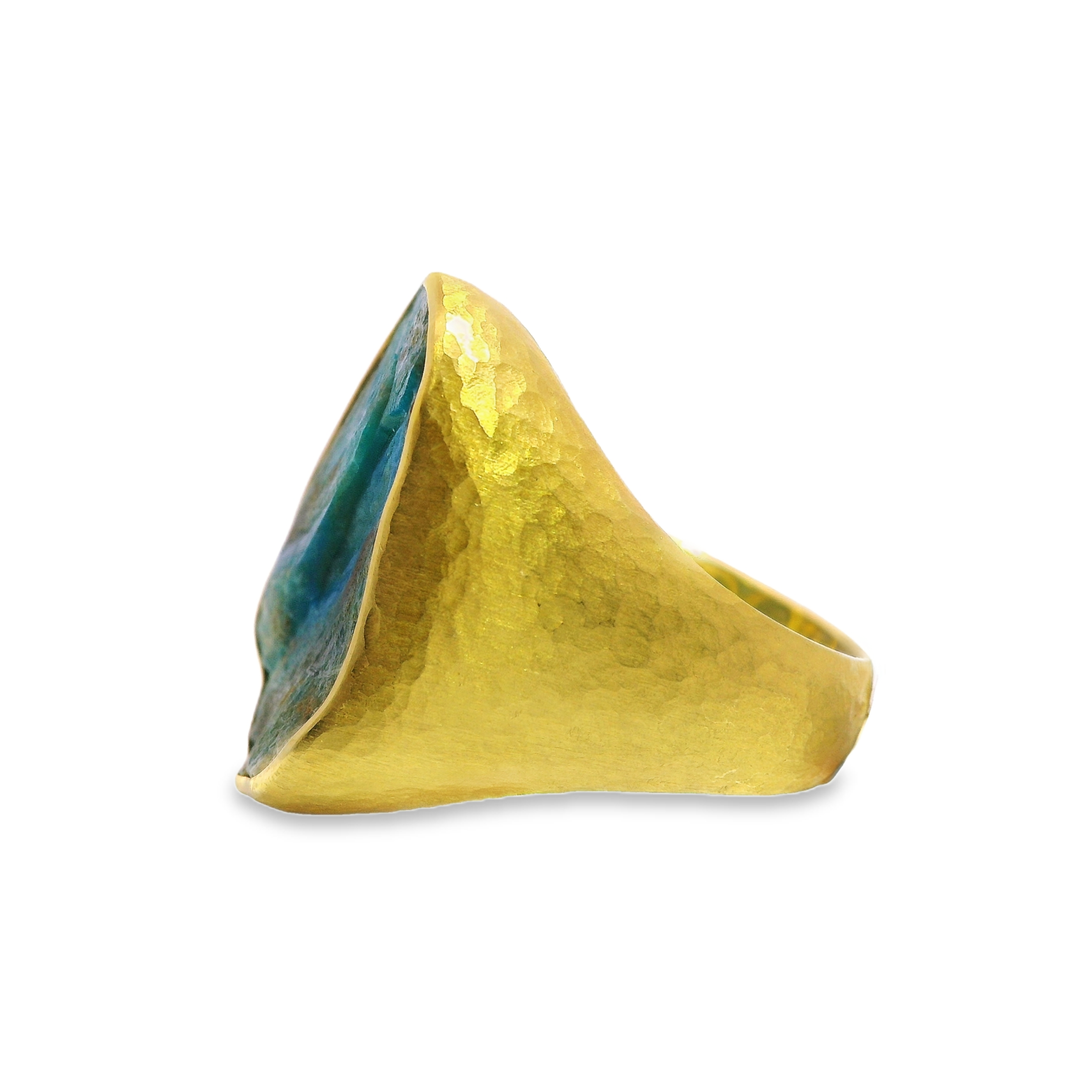 Raw Peruvian Opal Gent’s Ring