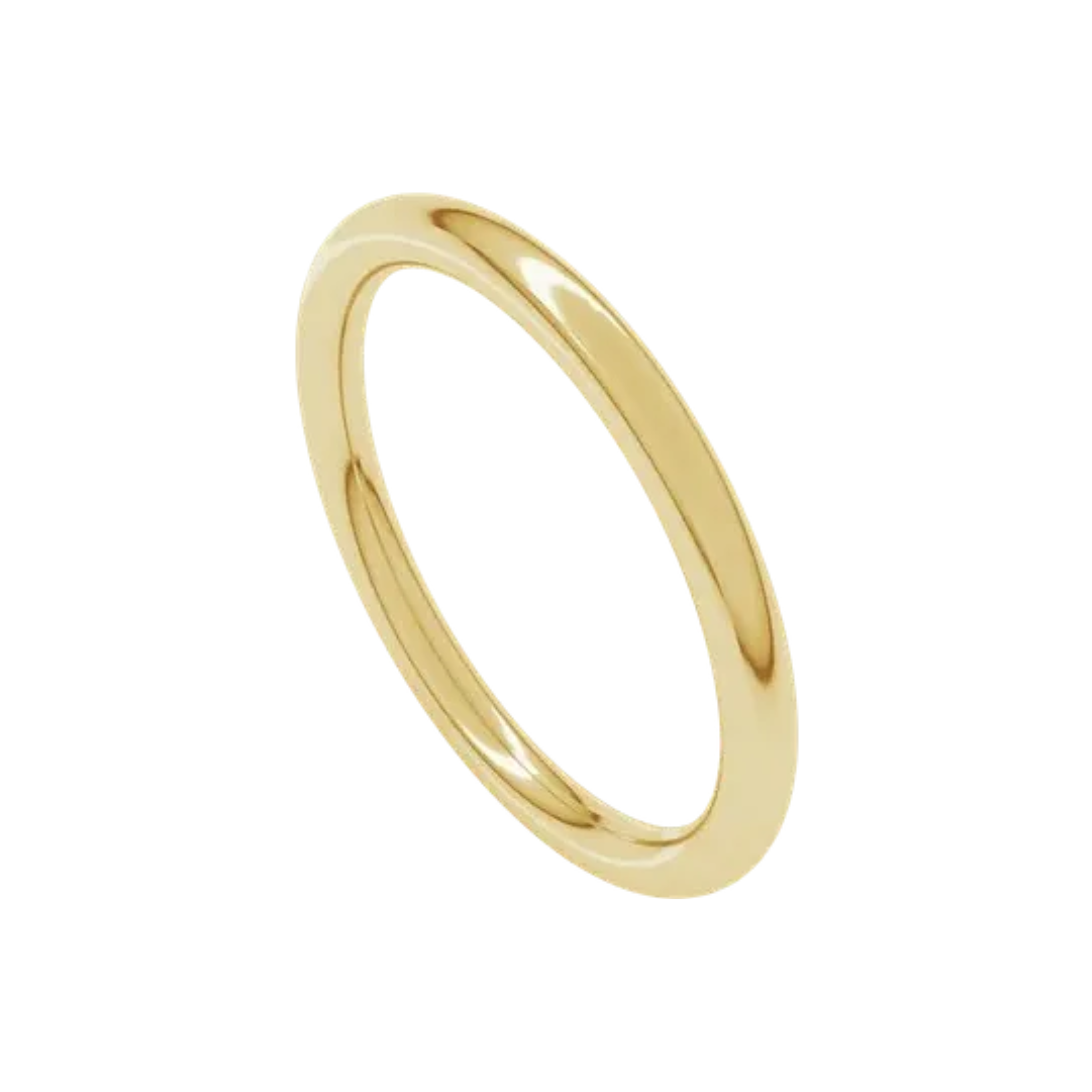 2mm Comfort Fit Standard Weight Full Round Band