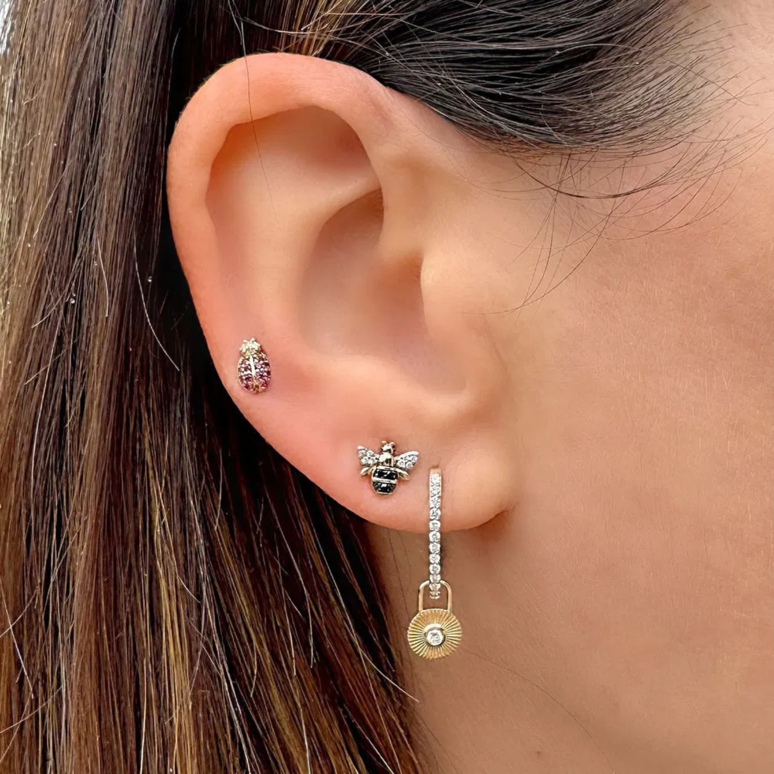 Classic Oval Pave Hoops