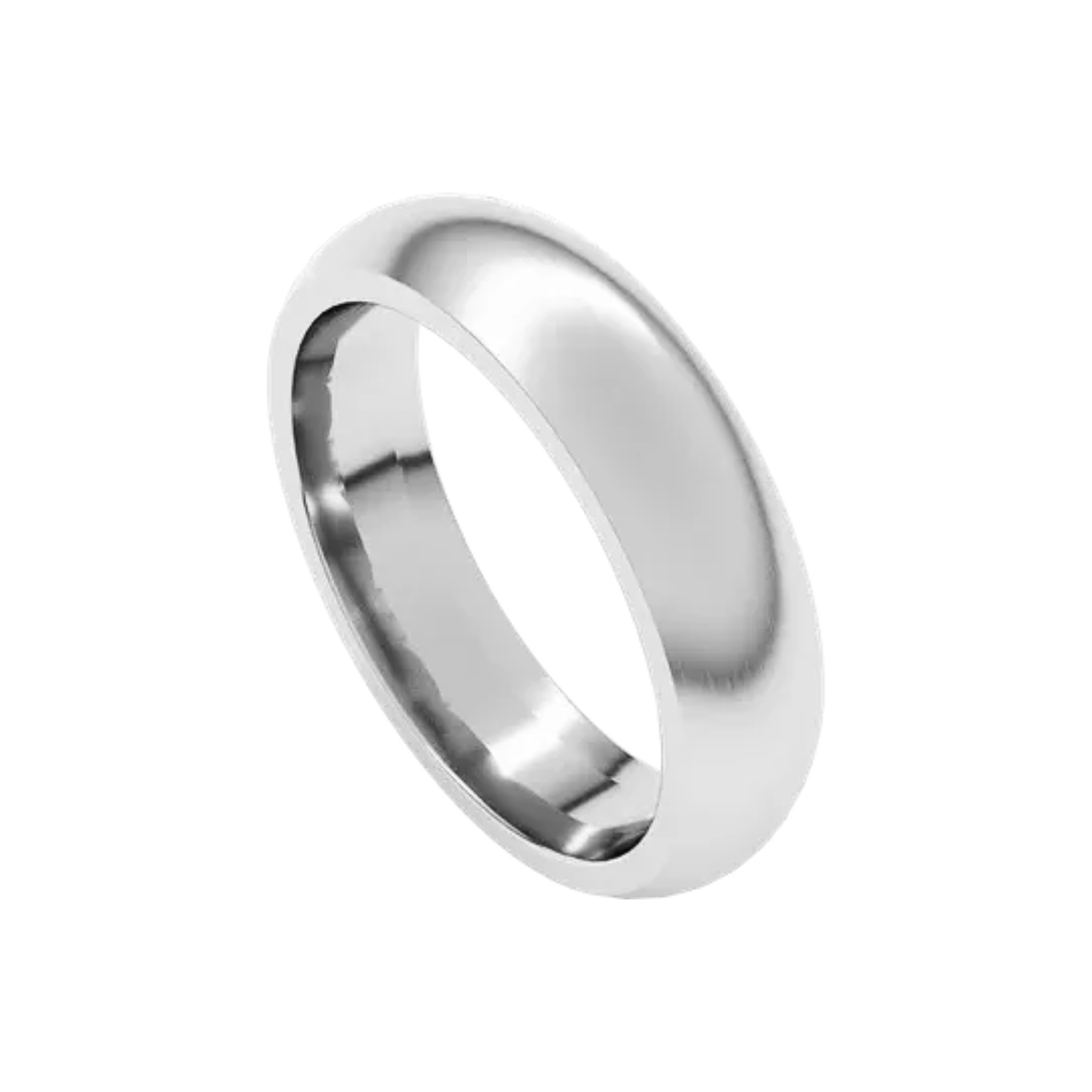 5mm Comfort Fit Standard Weight Half Round Band with Silk Finish