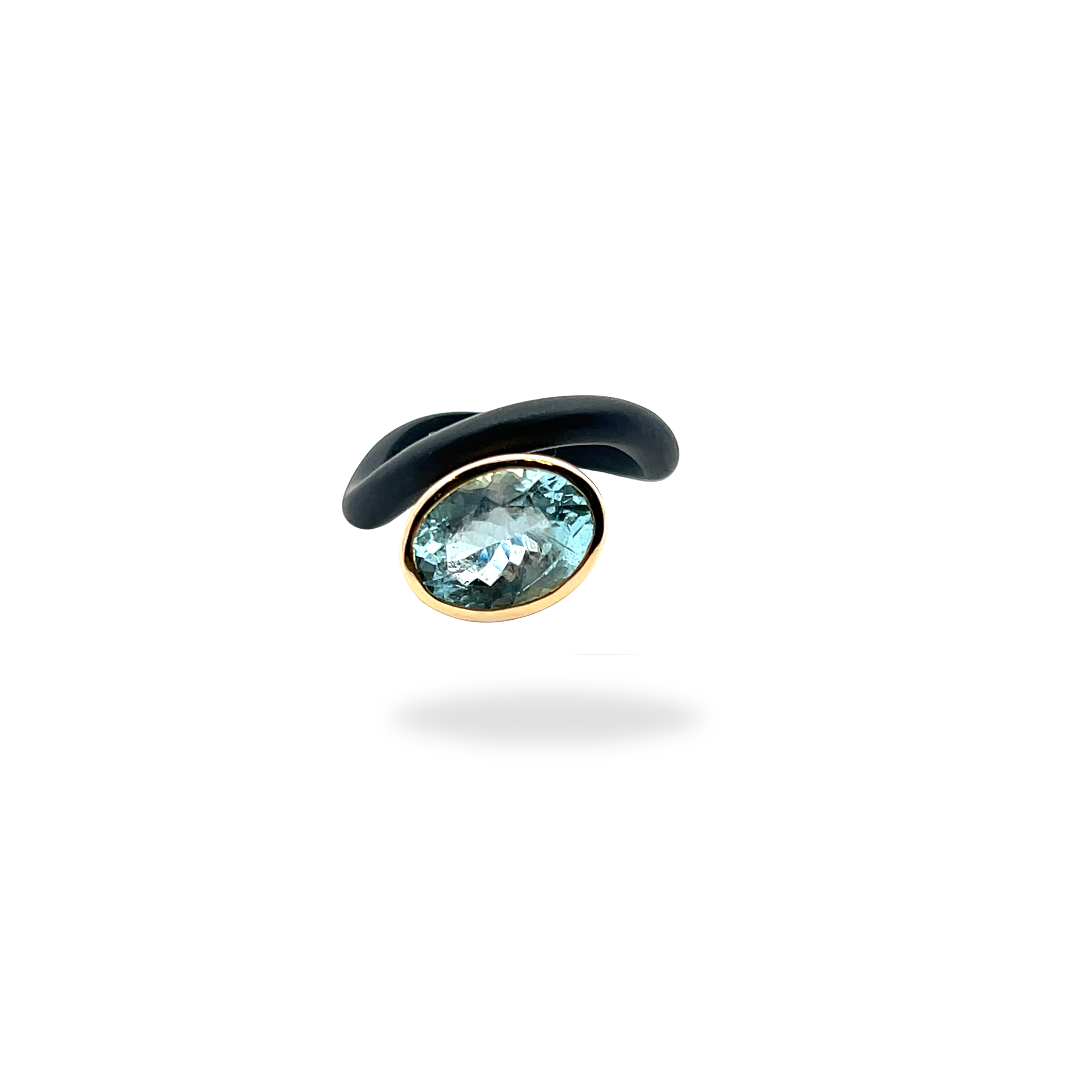Aquamarine Wave Ring