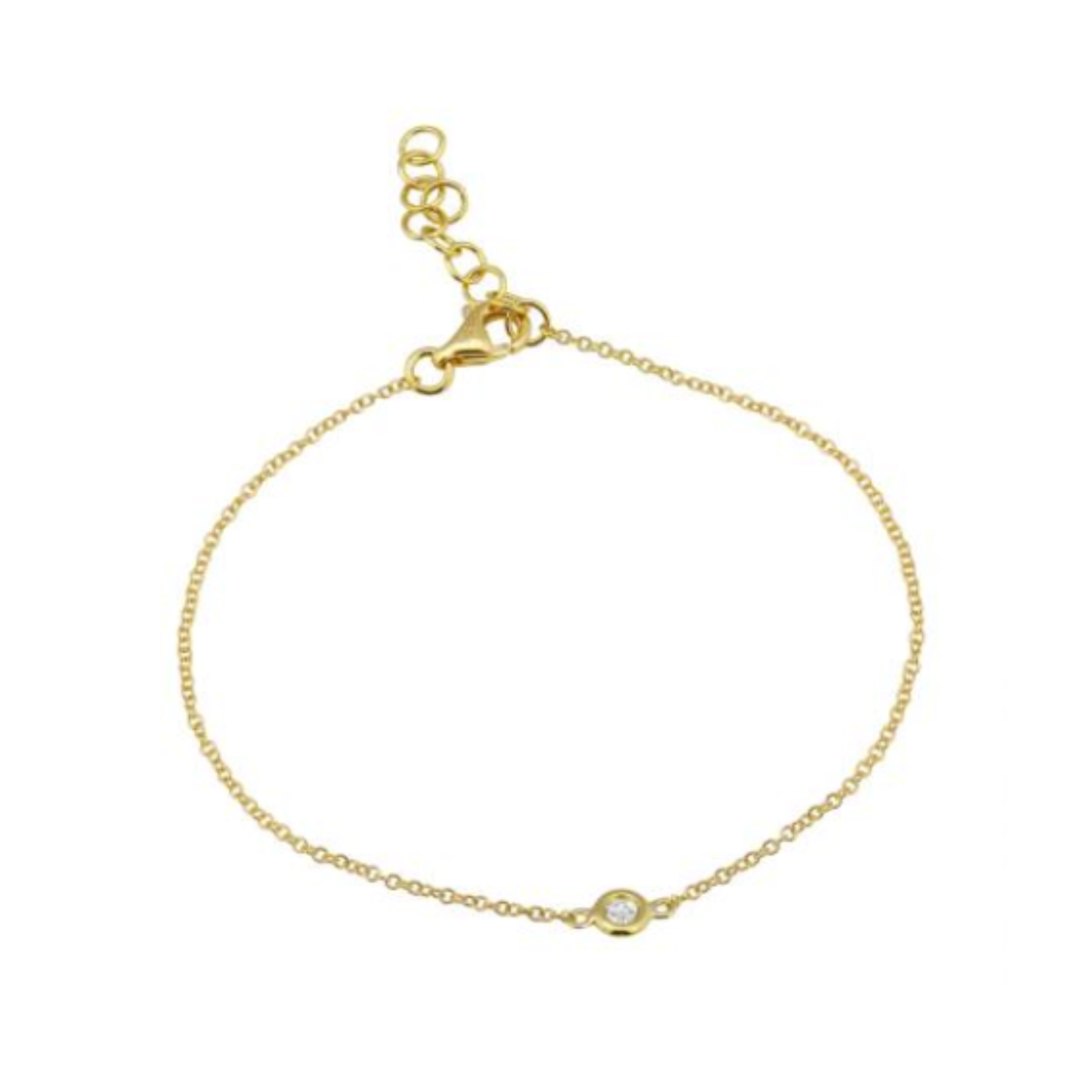 Solitaire Bezel Diamond Bracelet