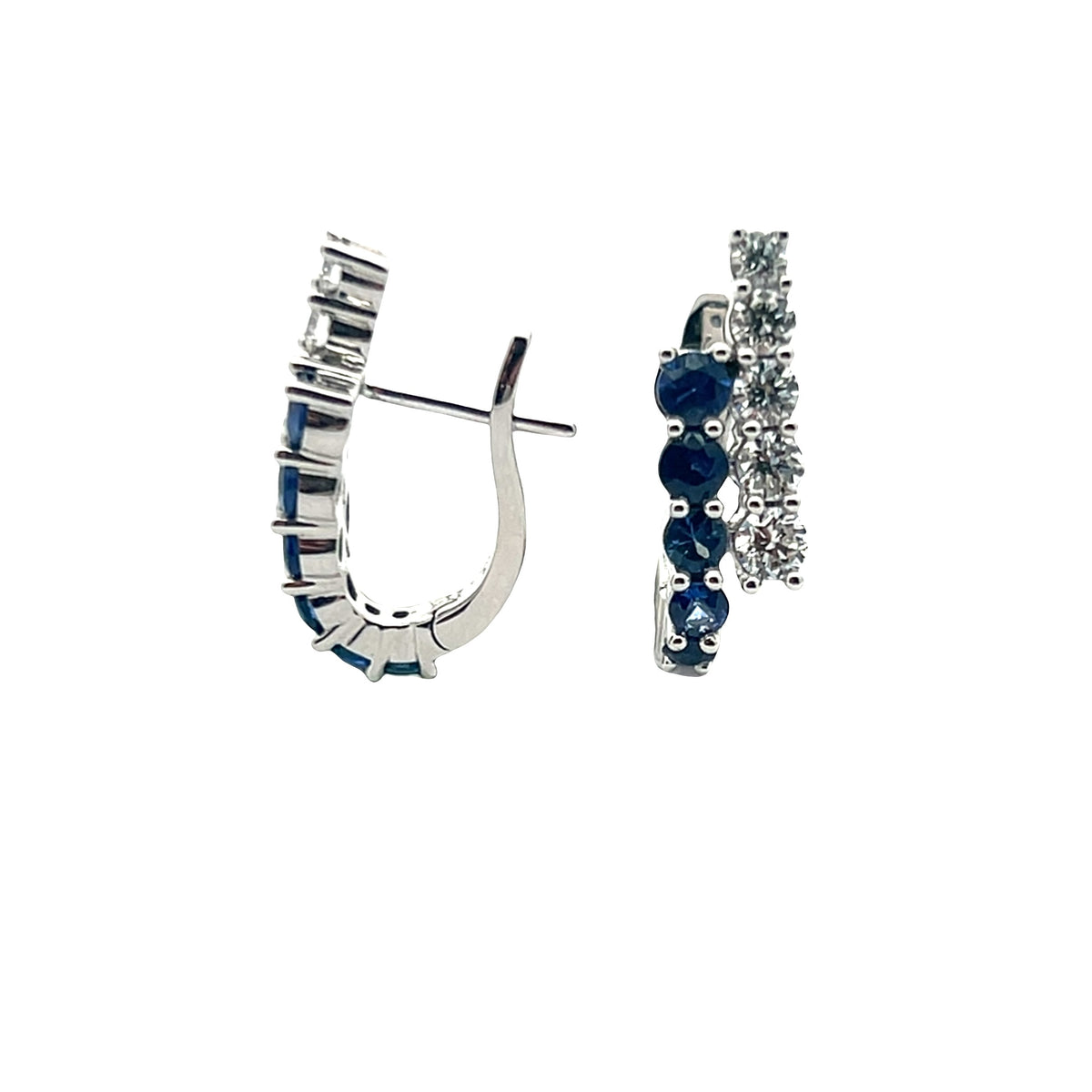 Sapphire & Diamond Bypass Earrings