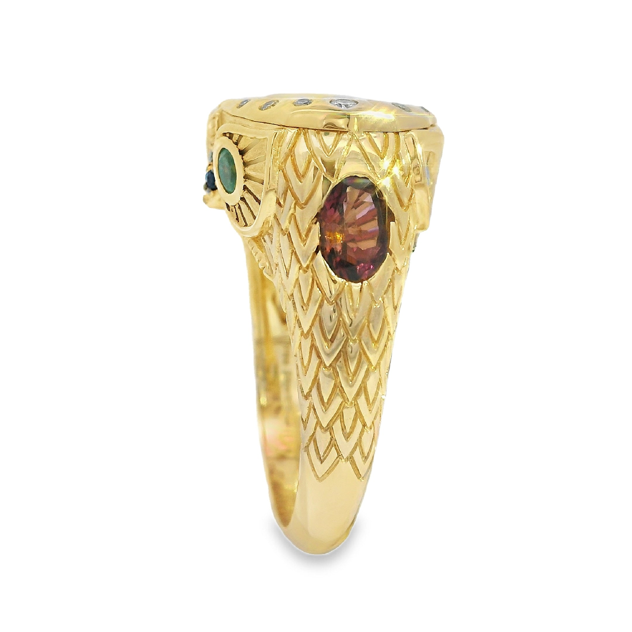 Double Sides Night Owl Ring