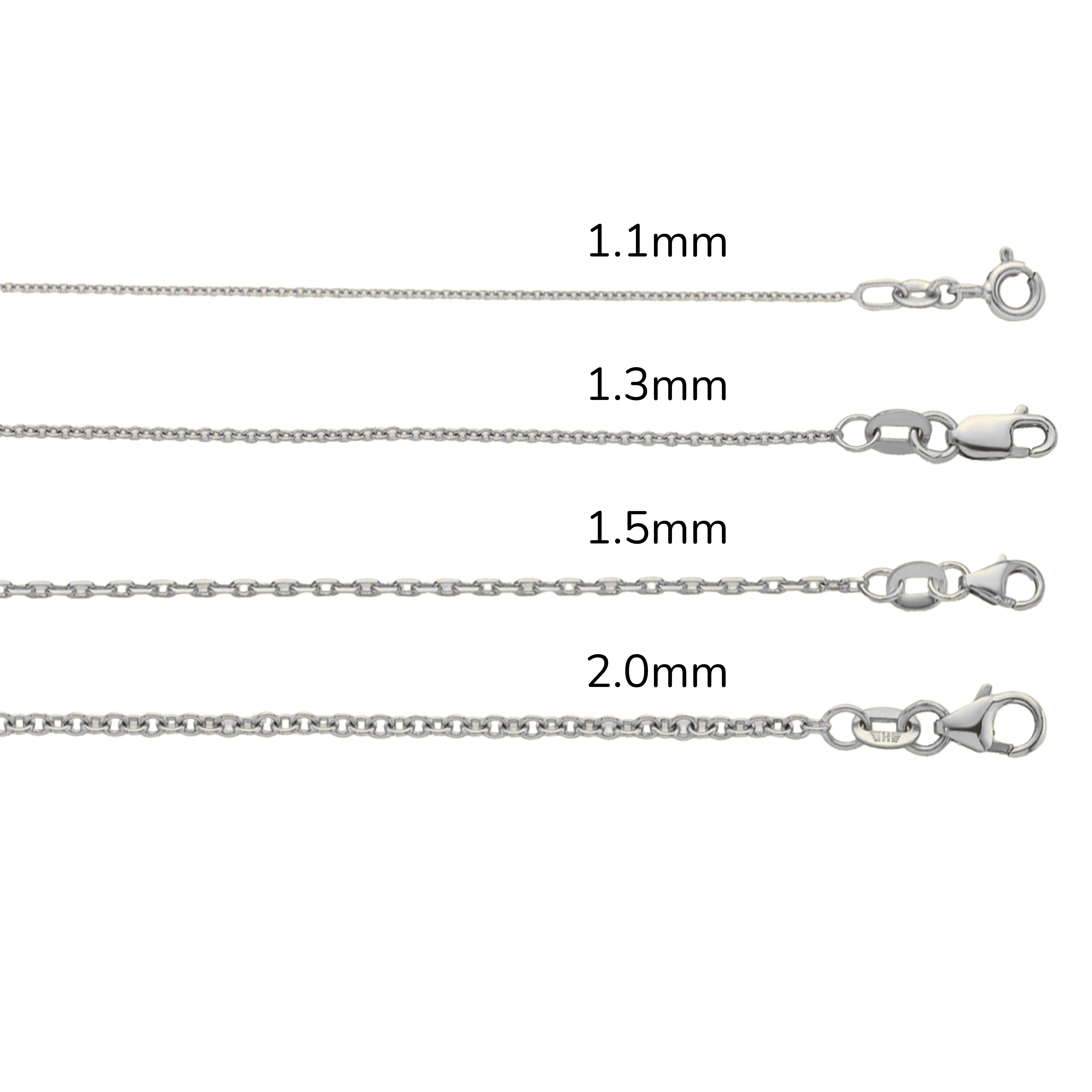 White Gold Cable Chain