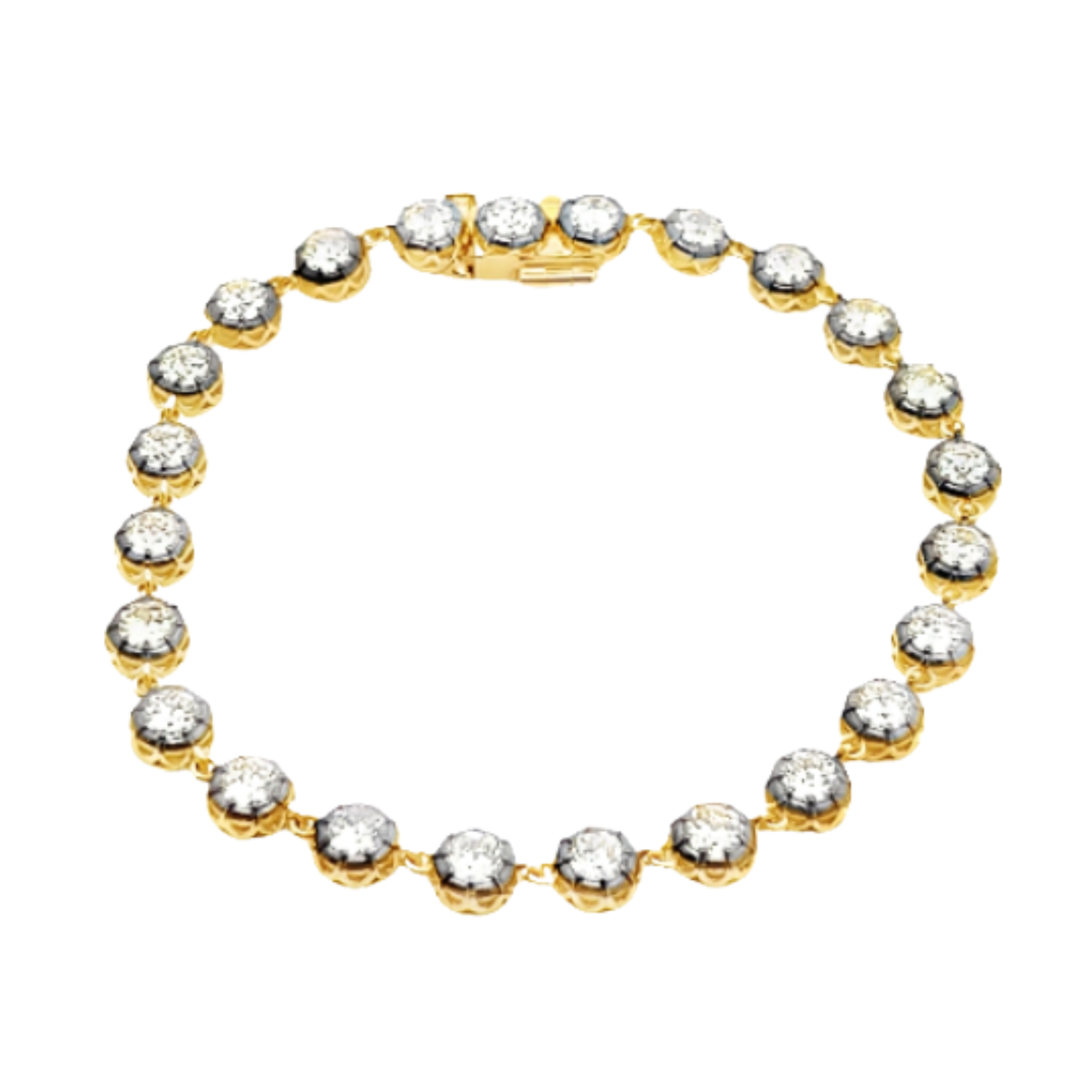 Old European Cut Diamond Tennis Bracelet