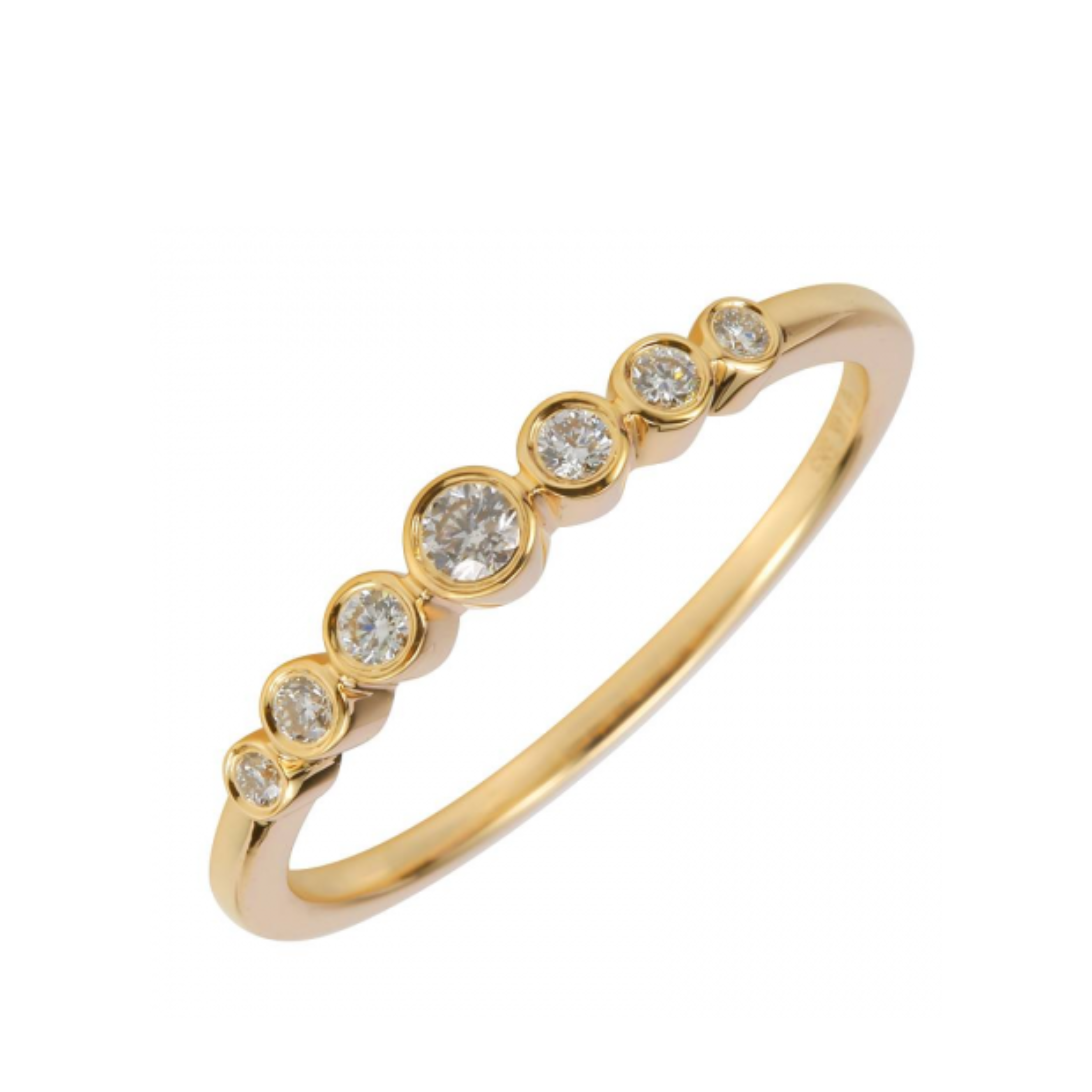 Tapered Bezel Diamond Ring