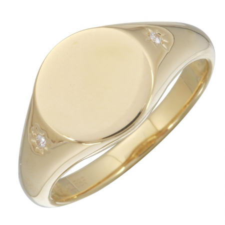 Celestial Diamond Engravable Signet Ring