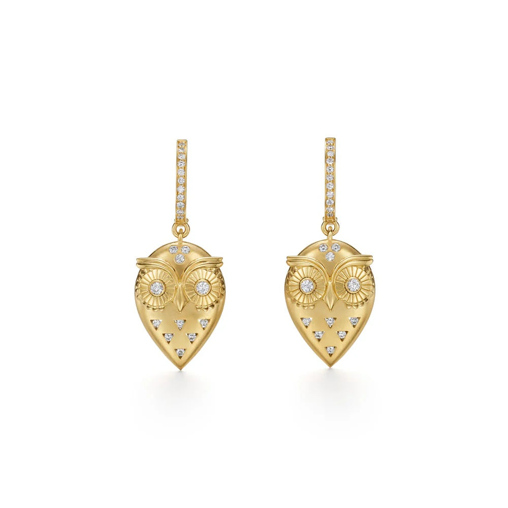 Triad Owl Earrings