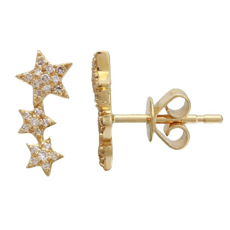 Star Diamond Stud Earrings