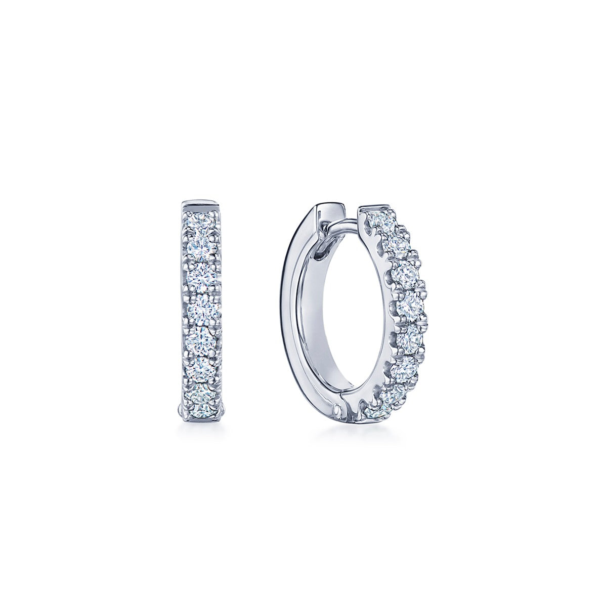 Stackable Petite Diamond Hoop Earrings