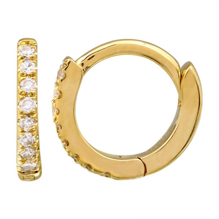 Mini Diamond Huggie Hoop Earrings