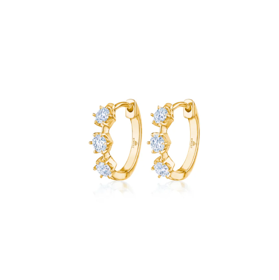 Starry Night Petite Diamond Hoop Earrings
