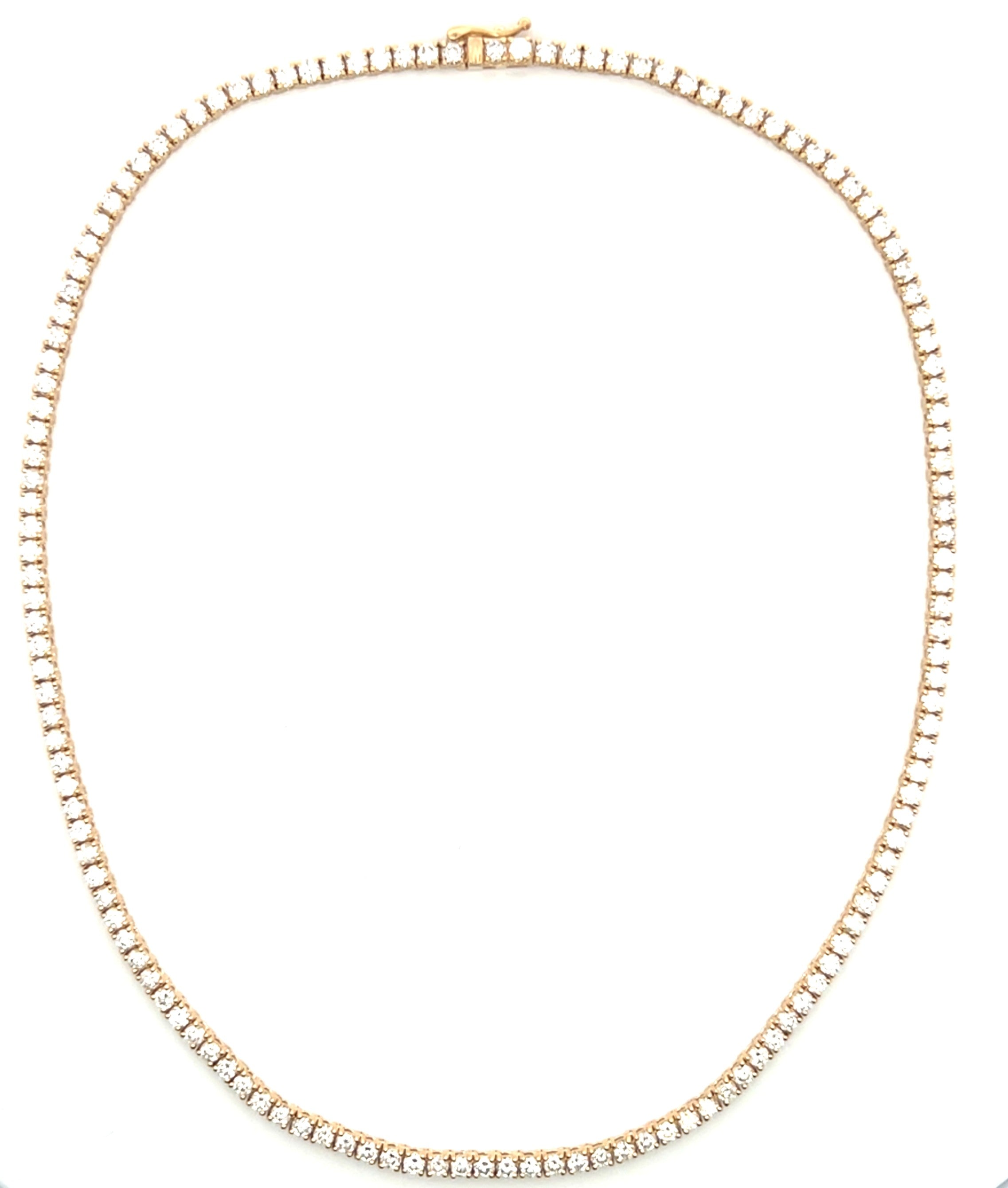 10.00ctw Four-Prong Diamond Tennis Necklace