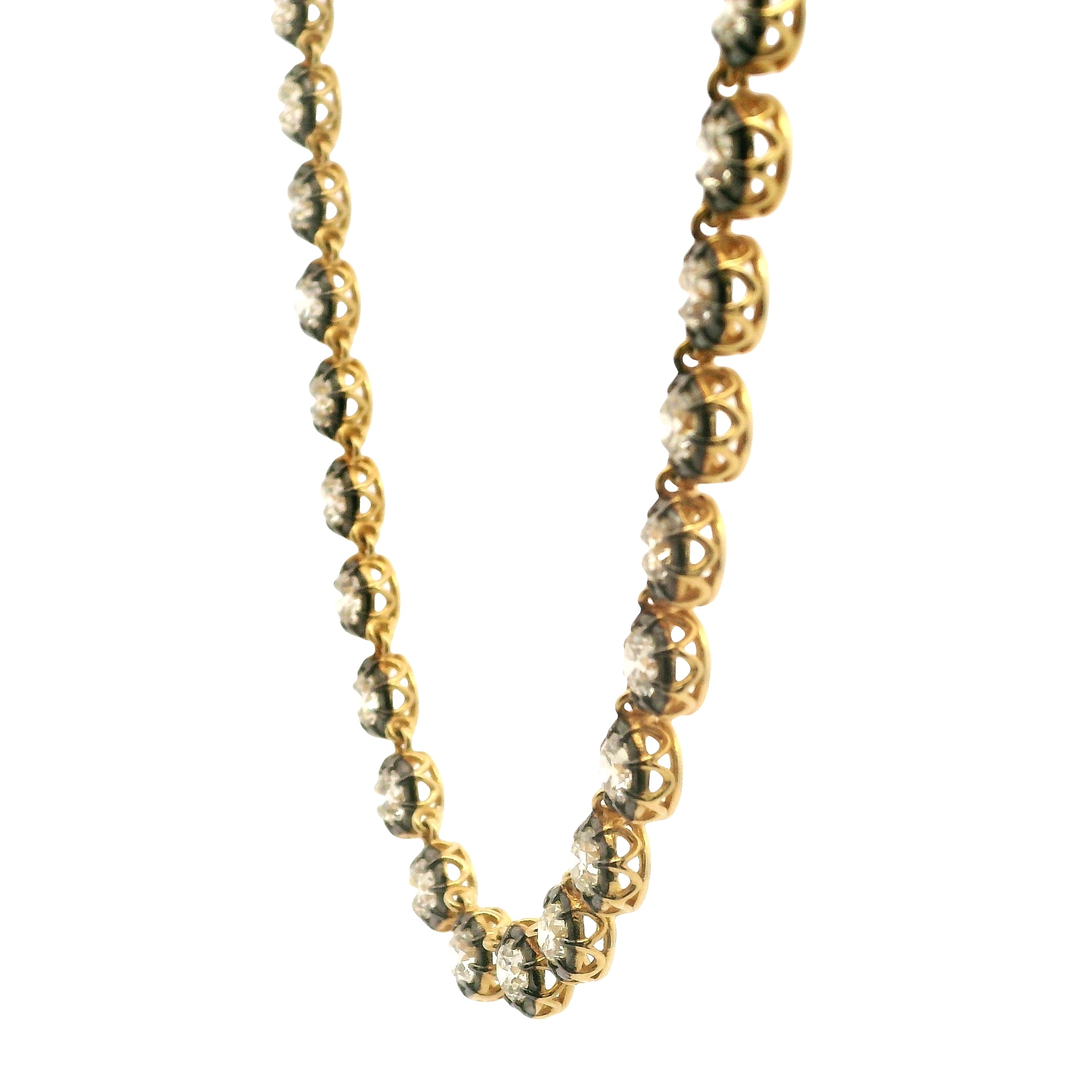 Old European Cut Diamond Necklace