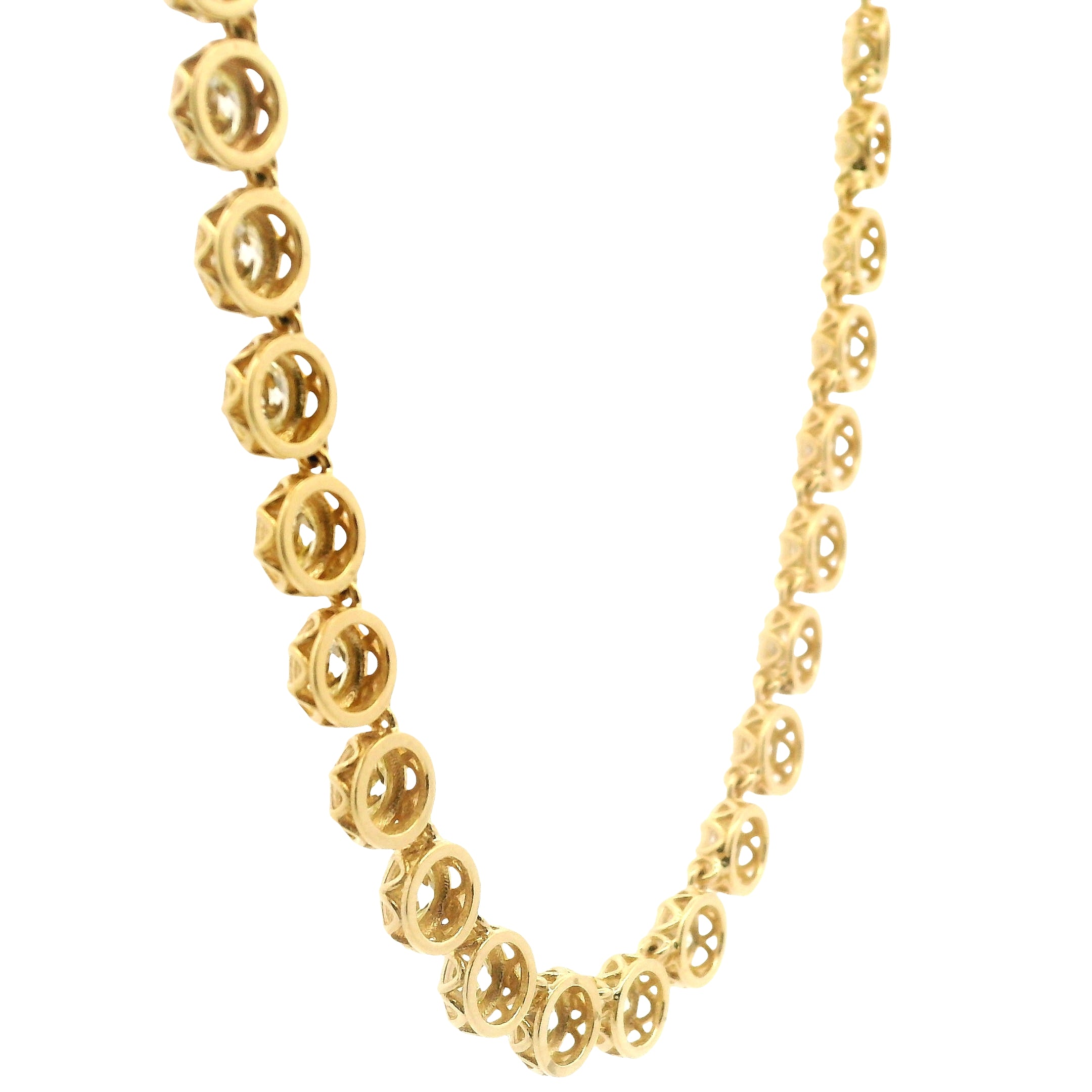 Old European Cut Diamond Tennis Necklace