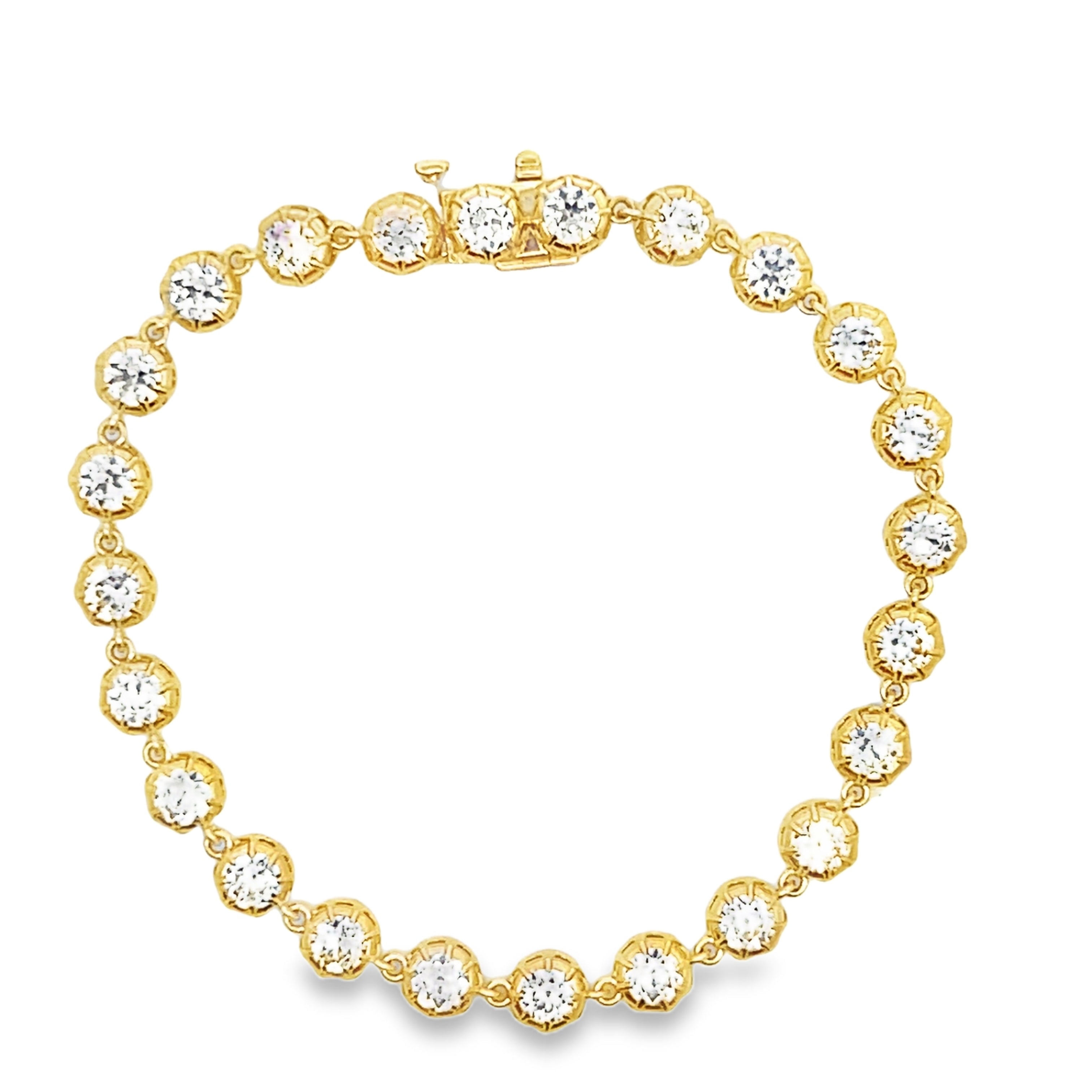 Old European Cut Diamond Tennis Bracelet