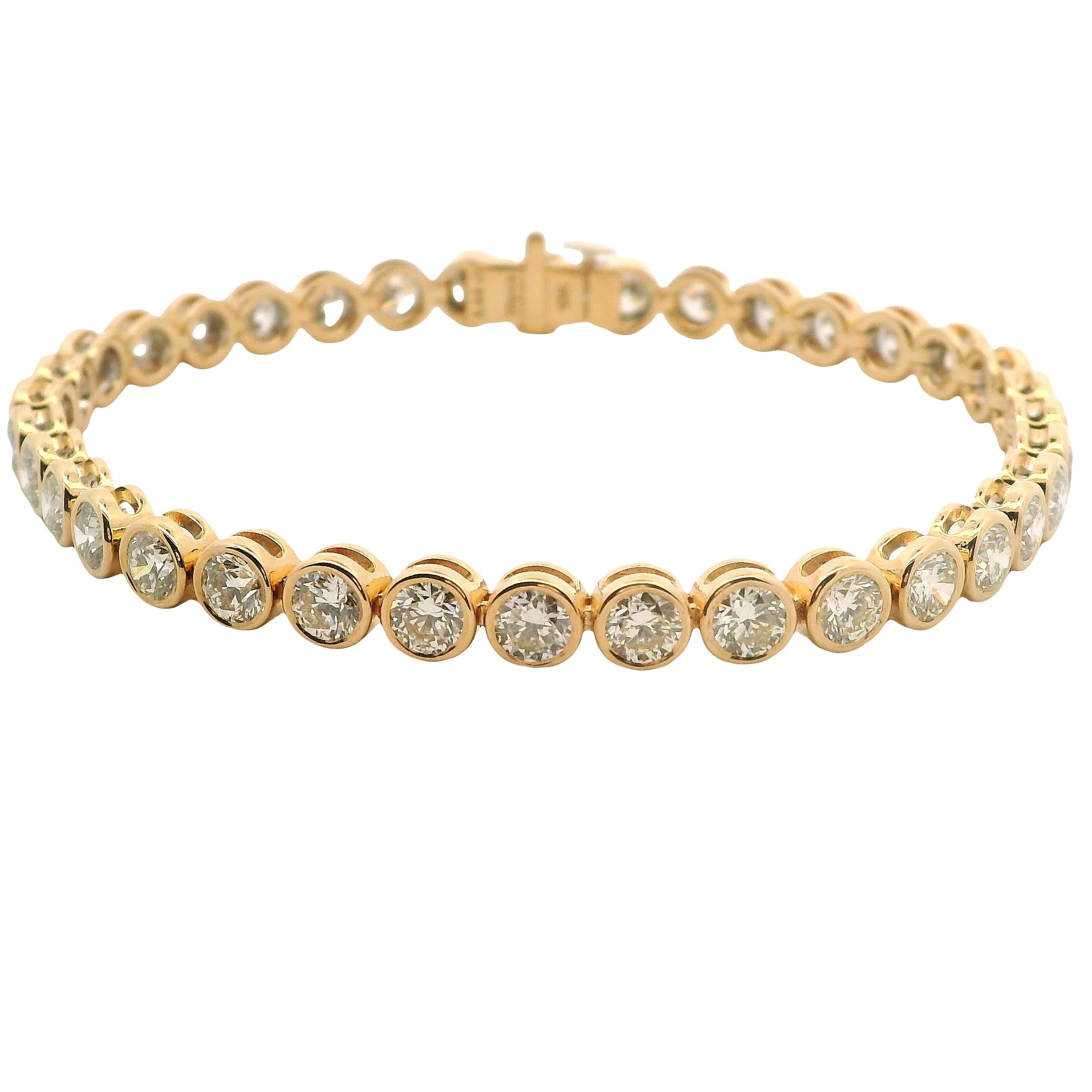 Bezel Set Diamond Tennis Bracelet