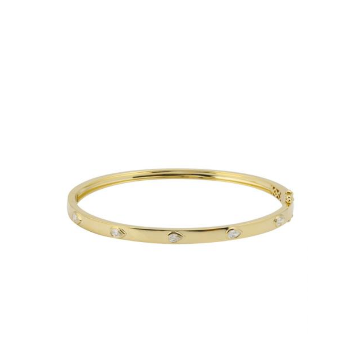 Bezel-Set Pear Diamond Bangle