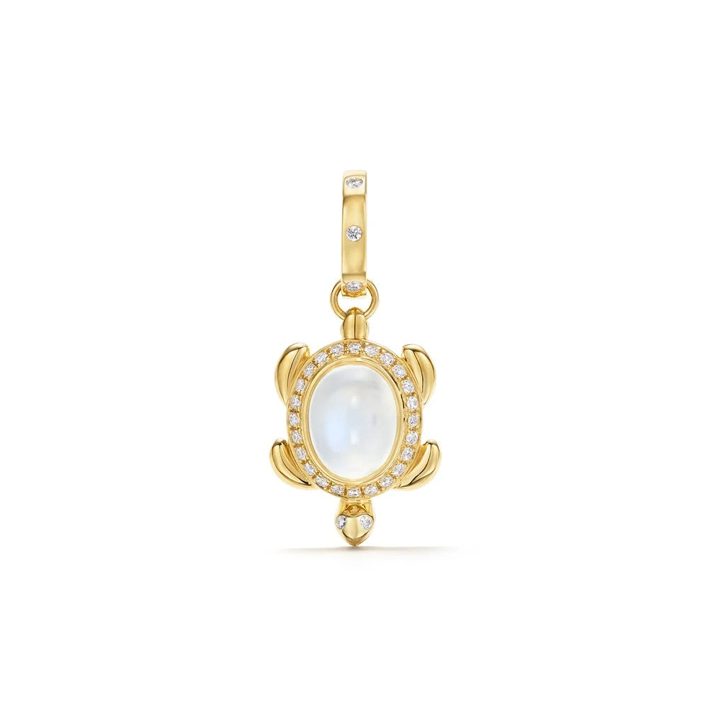 Blue Moonstone Turtle Pendant