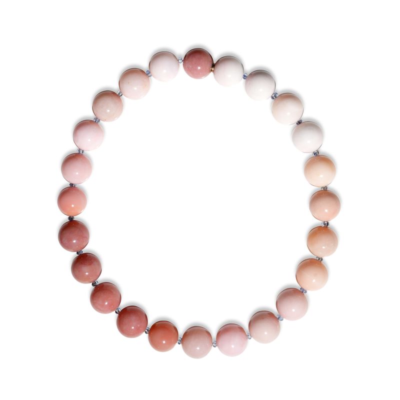 Pink Opal Bead Necklace