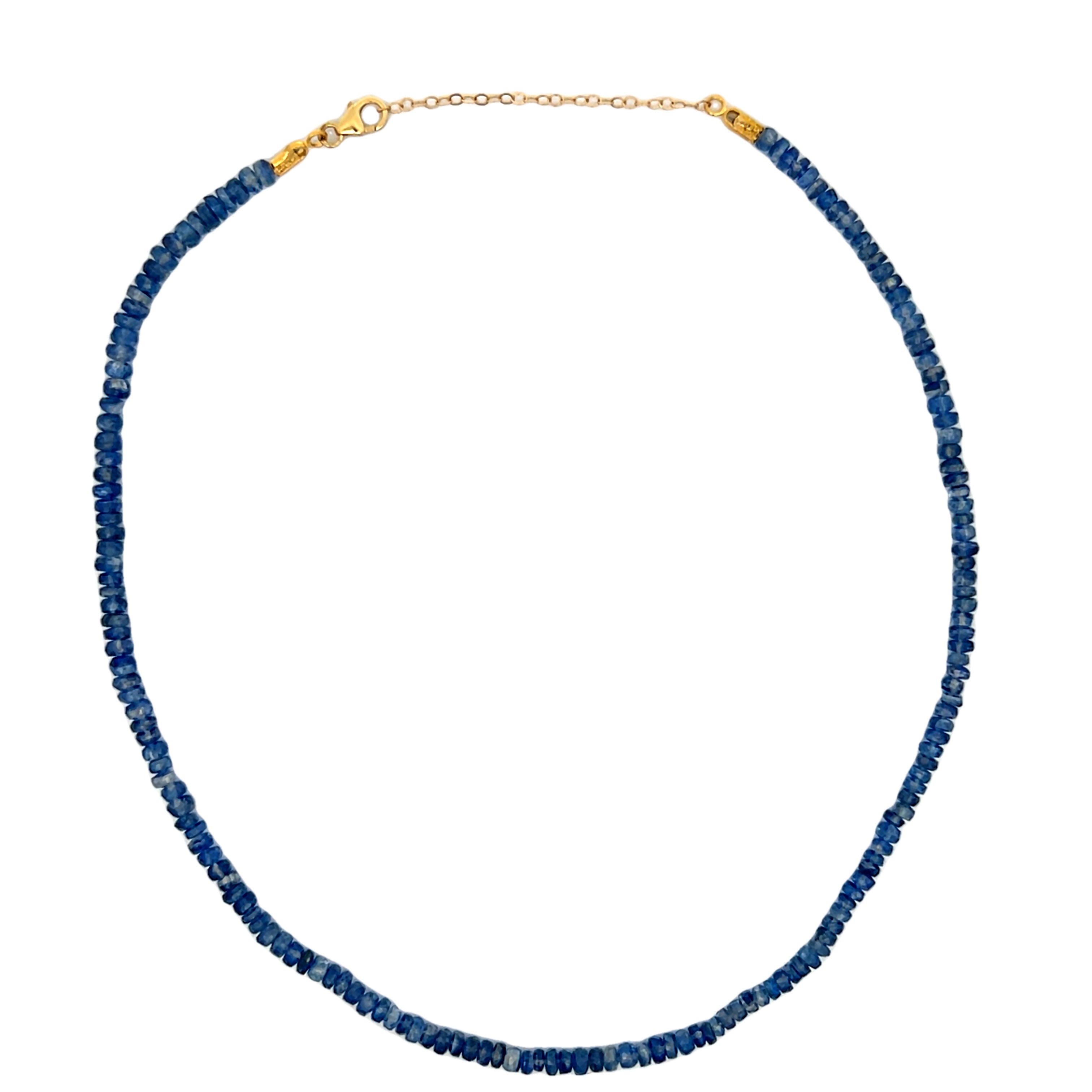 Sapphire Faceted Rondelle Necklace