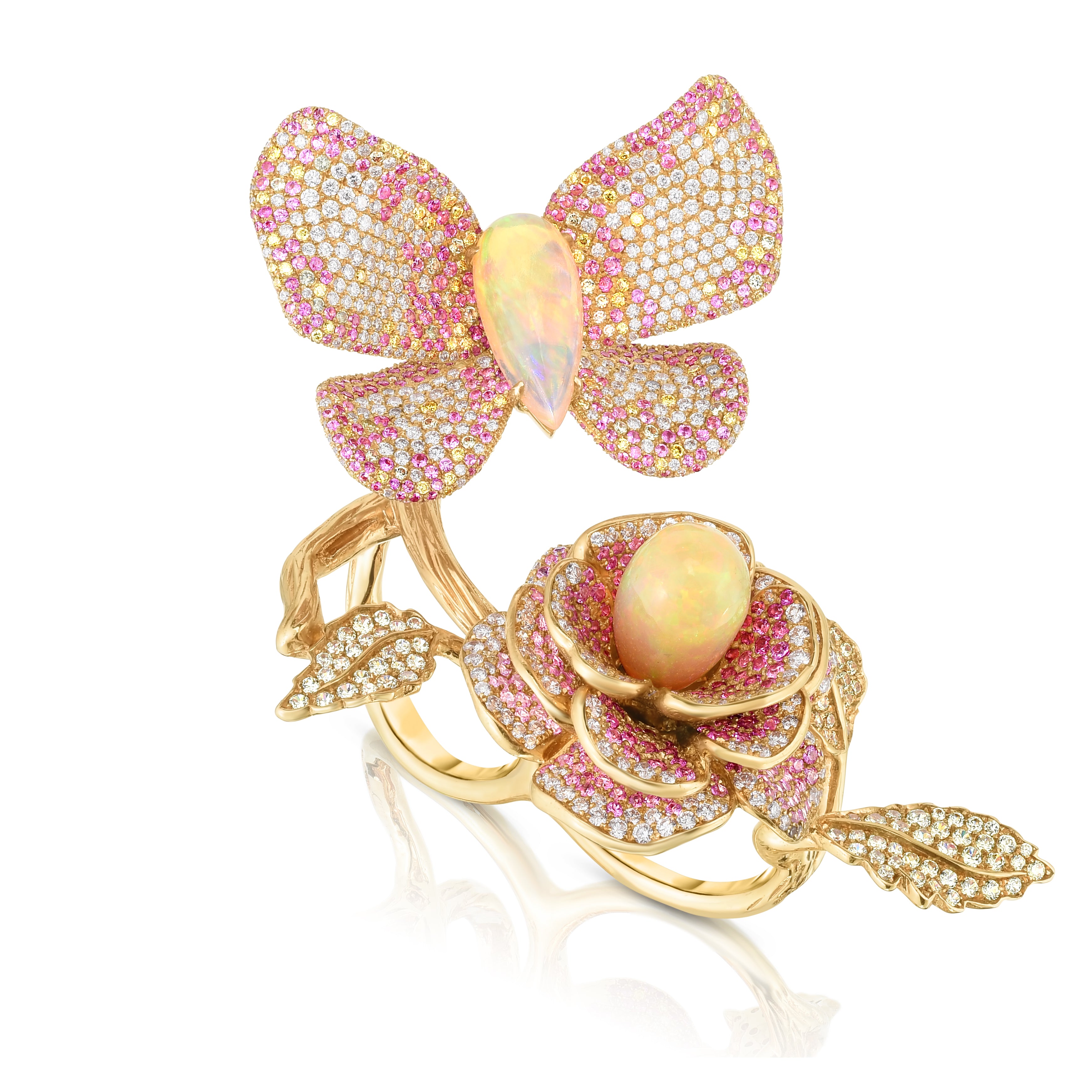 Butterfly Garden Double Ring