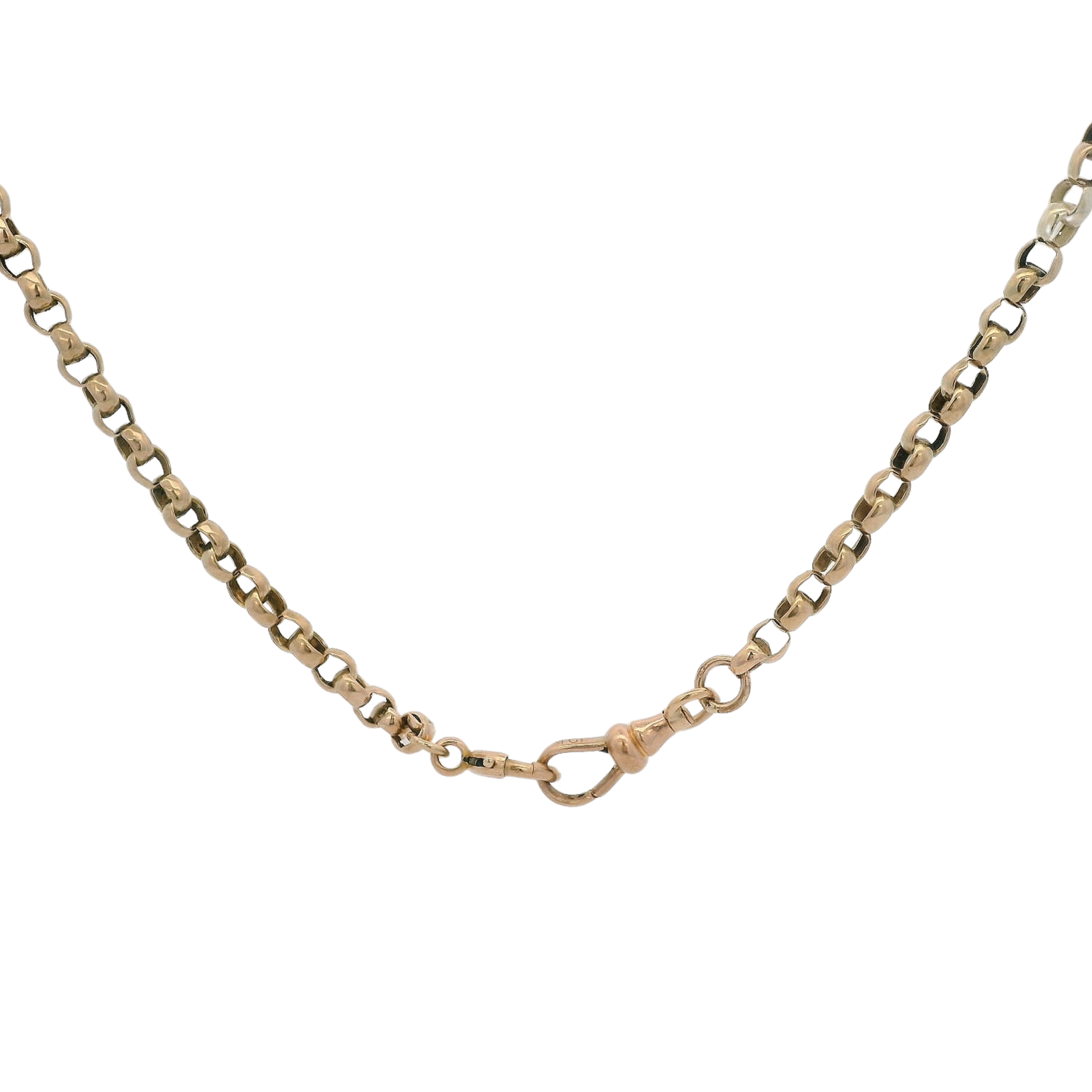 Belcher Watch Chain with Latch and Dog Clip Closure
