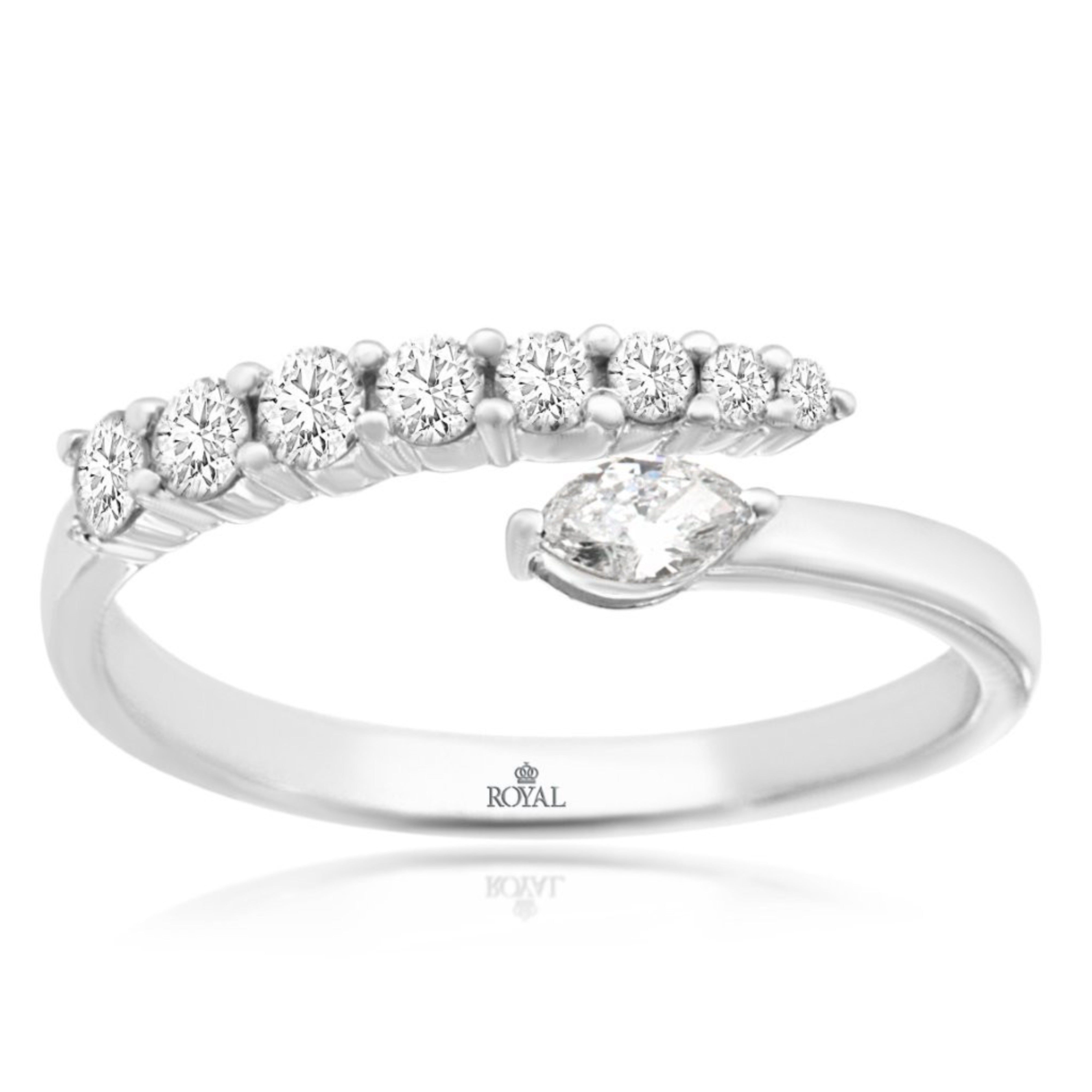 Marquise Diamond Bypass Ring