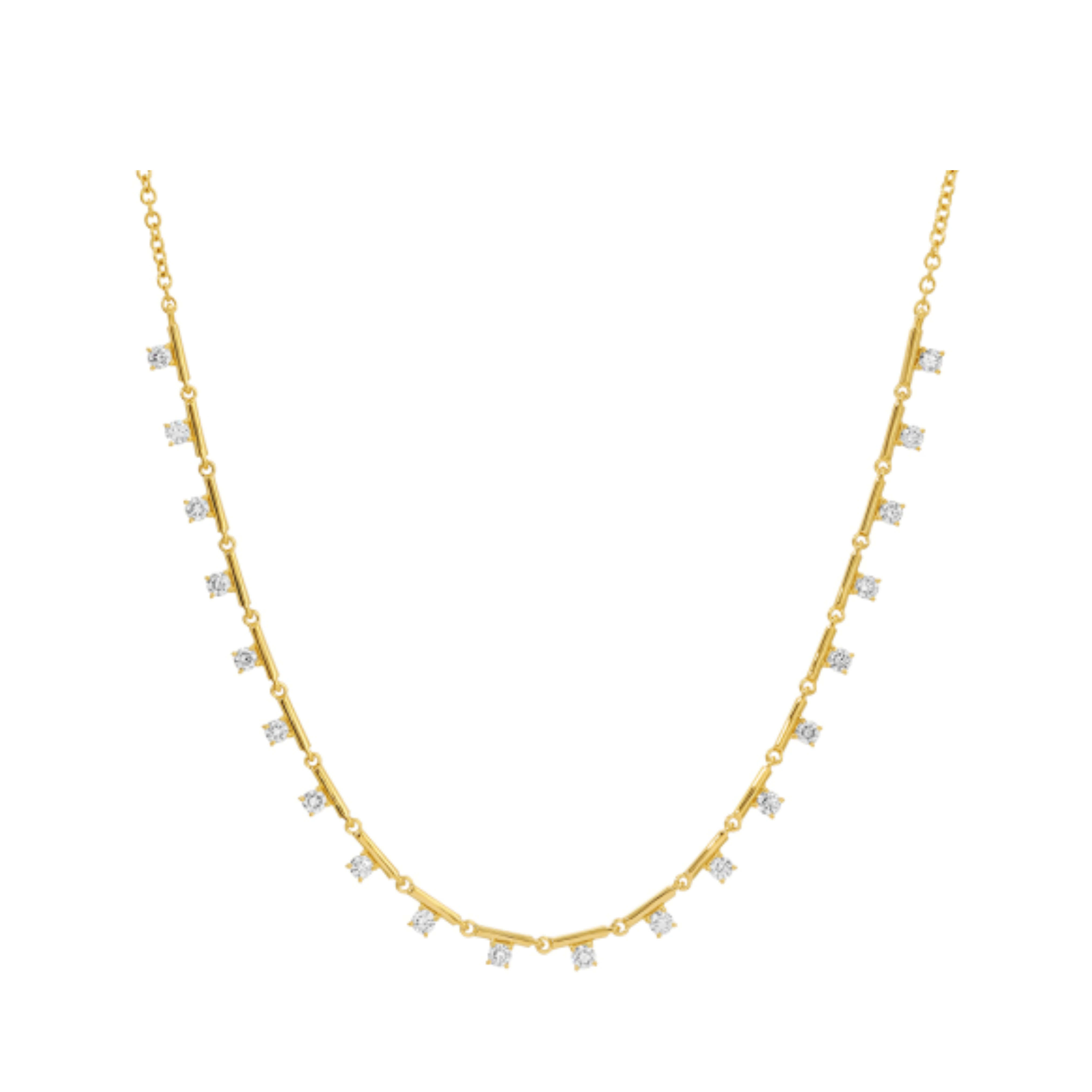 Bar Link Diamond Necklace