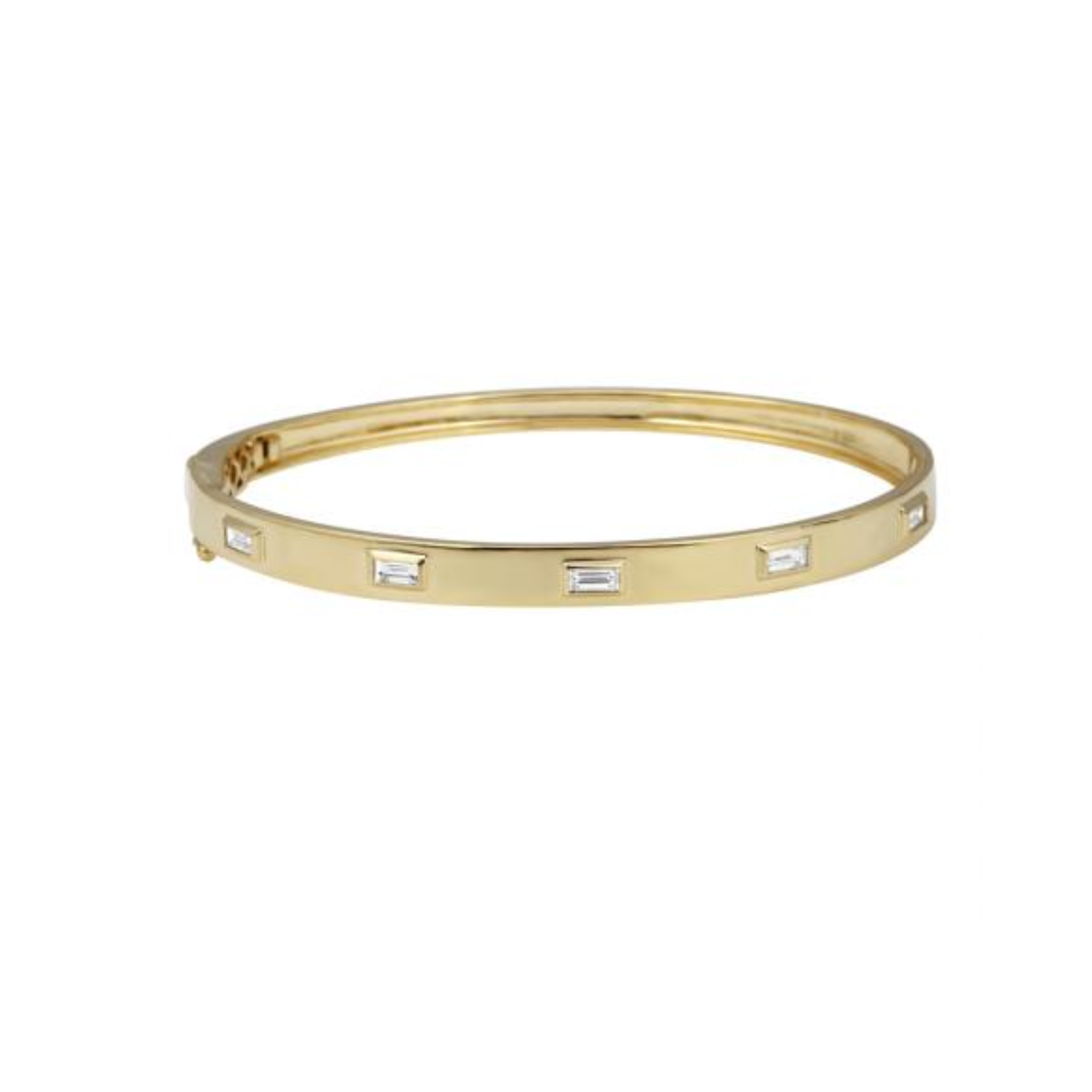 Baguette Diamond Station Bangle