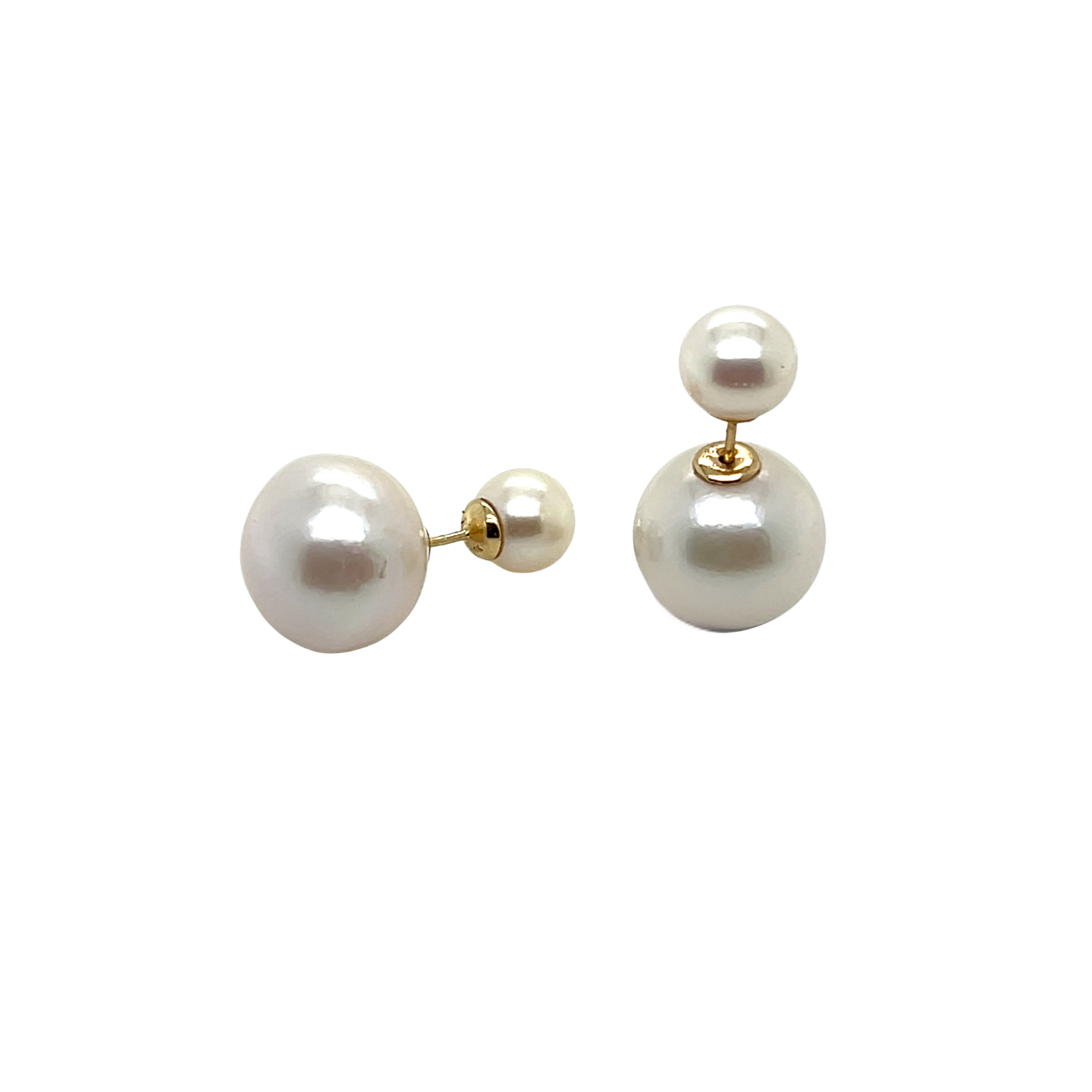 Double Pearl Ball Stud Earrings