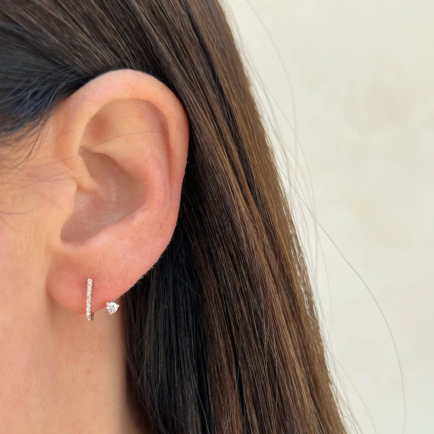 Prong Set Diamond Illusion Stud Earrings