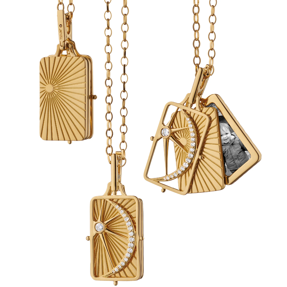 Sun, Moon and Stars Gate Locket