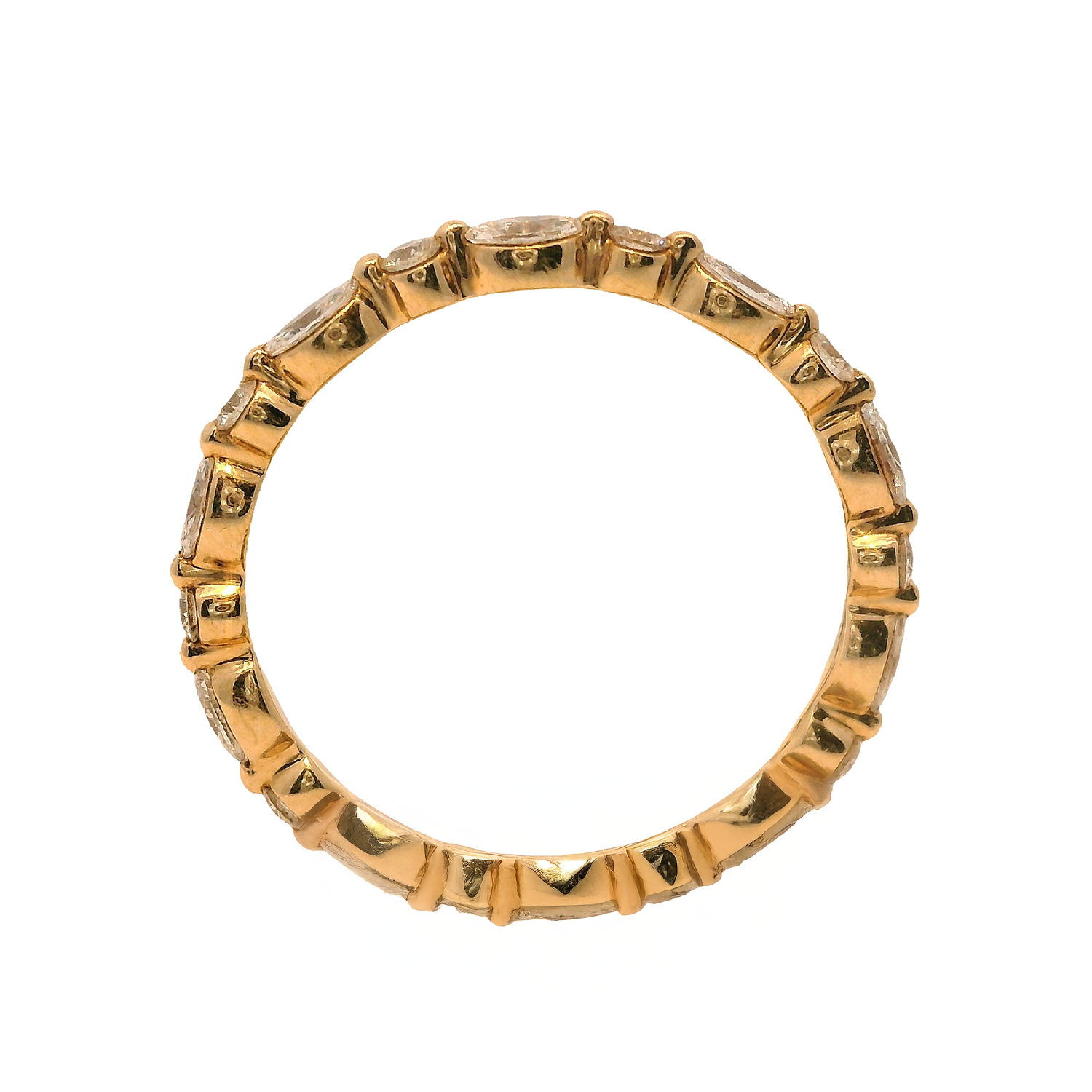 Alternating Marquise and Round Diamond Eternity Band