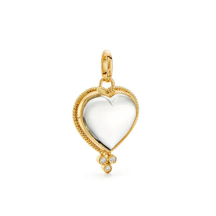 Medium Rock Crystal Heart Pendant