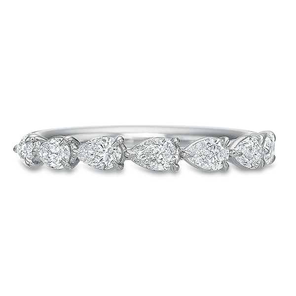 Petite Grande Aire Pear Diamond Anniversary Band