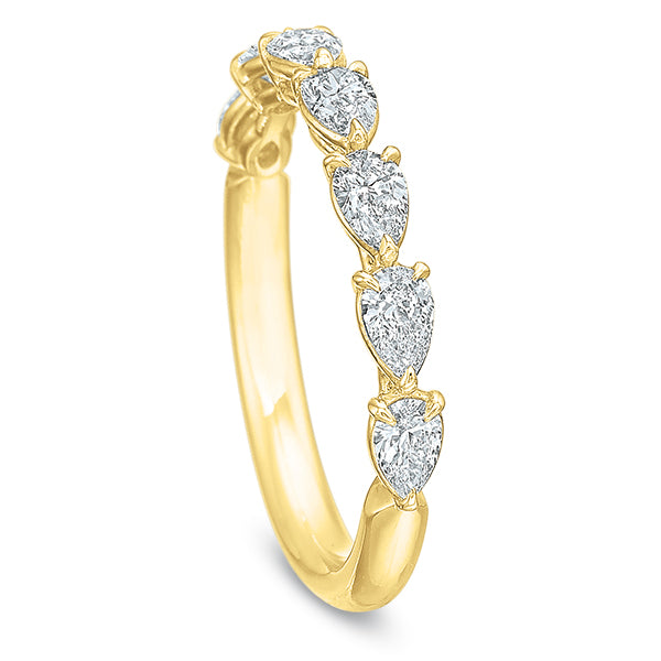 Petite Grande Aire Pear Diamond Anniversary Band