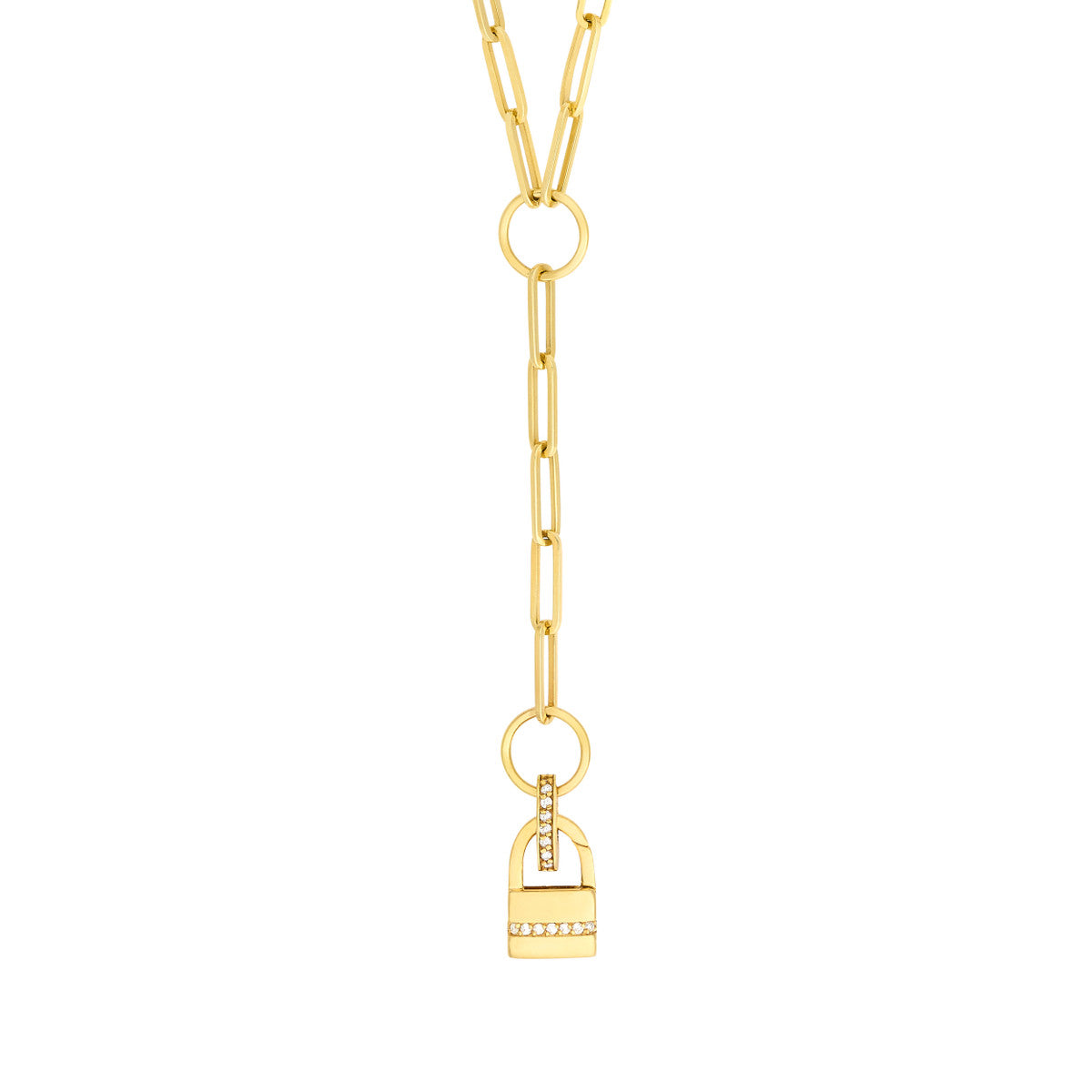 Paperclip Enhancer Lariat Necklace