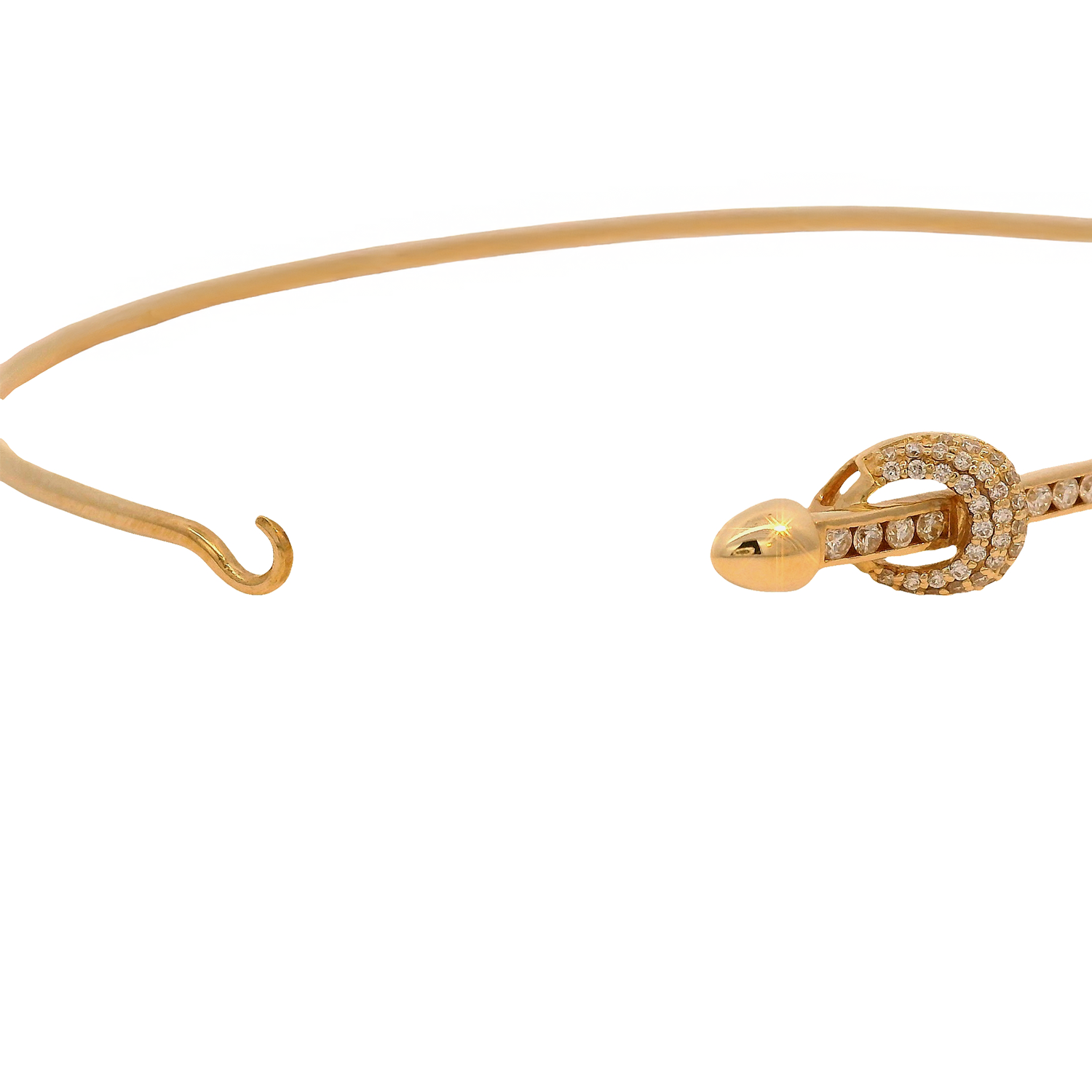 Barbed Wire Diamond Bangle